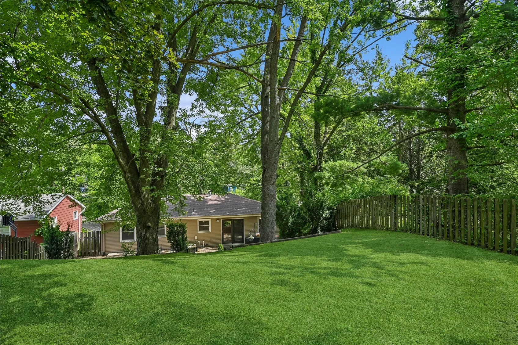 Fenced yard