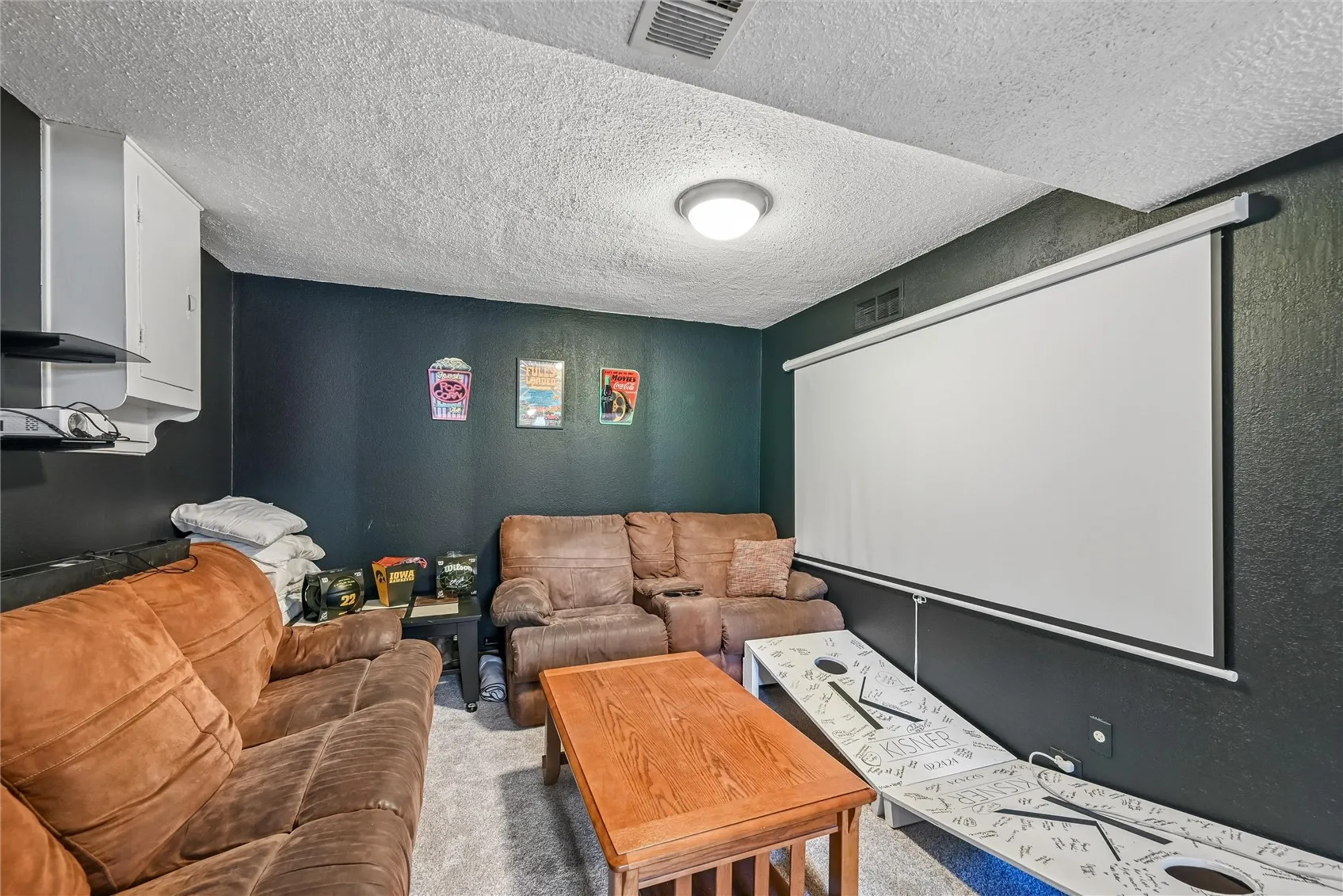 Lower level family room space