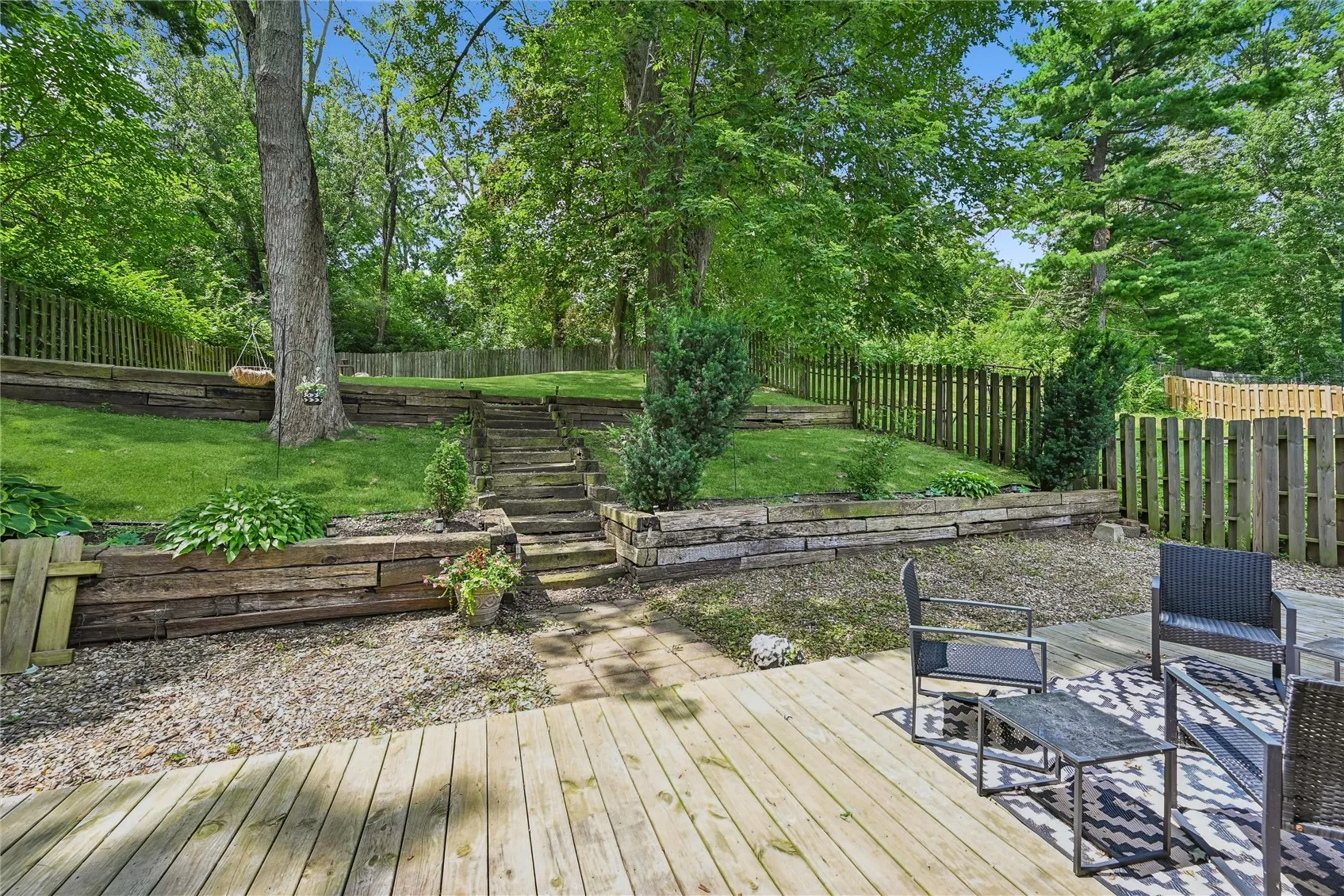 Deck and yard