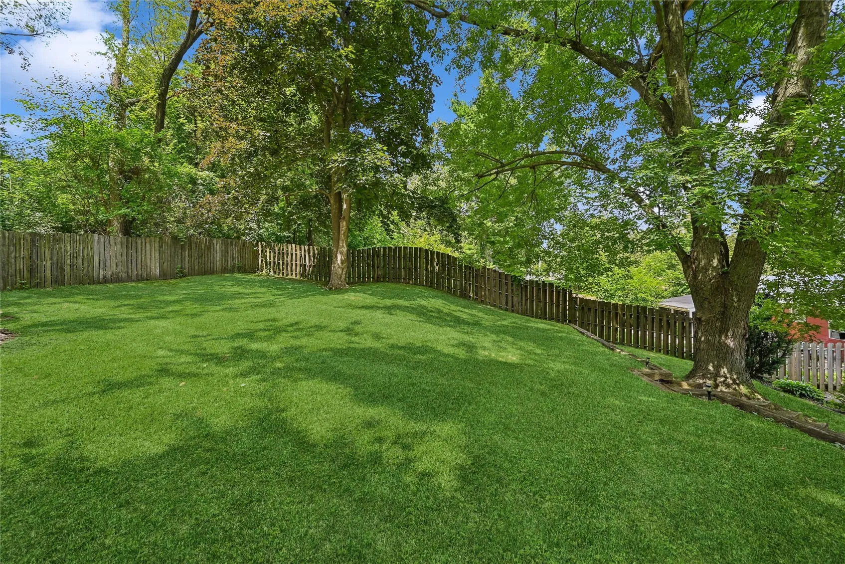 Fenced yard