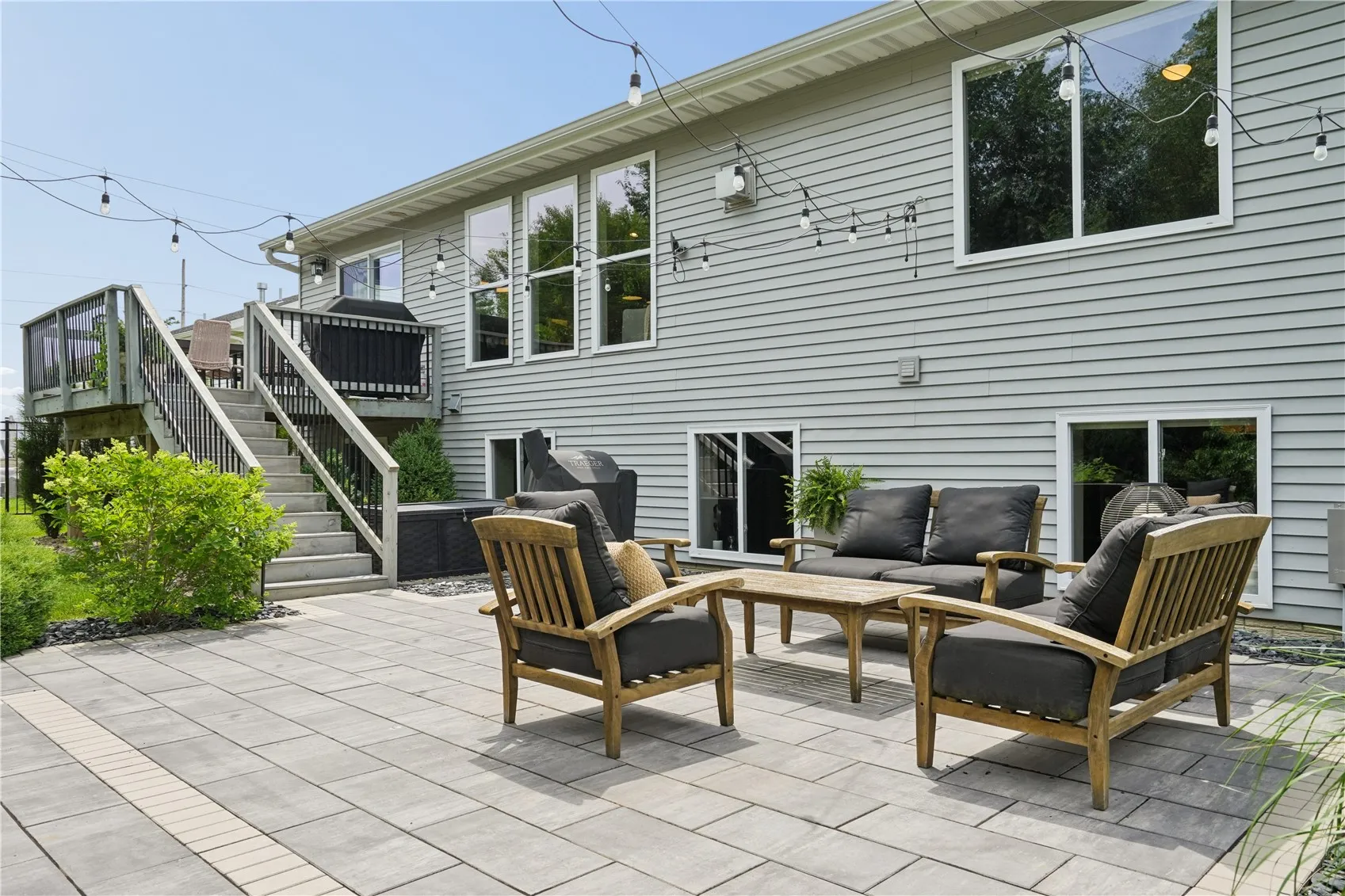 huge custom patio & deck
