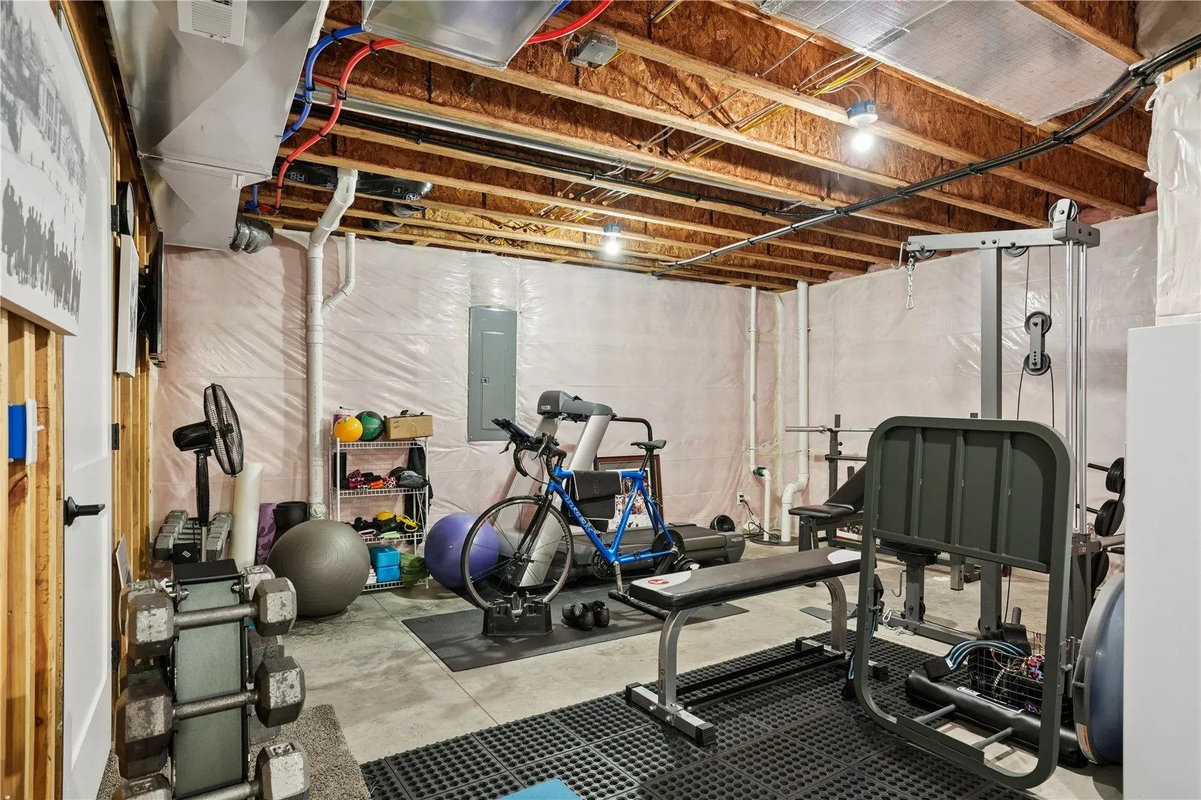 unfinished area - lower level