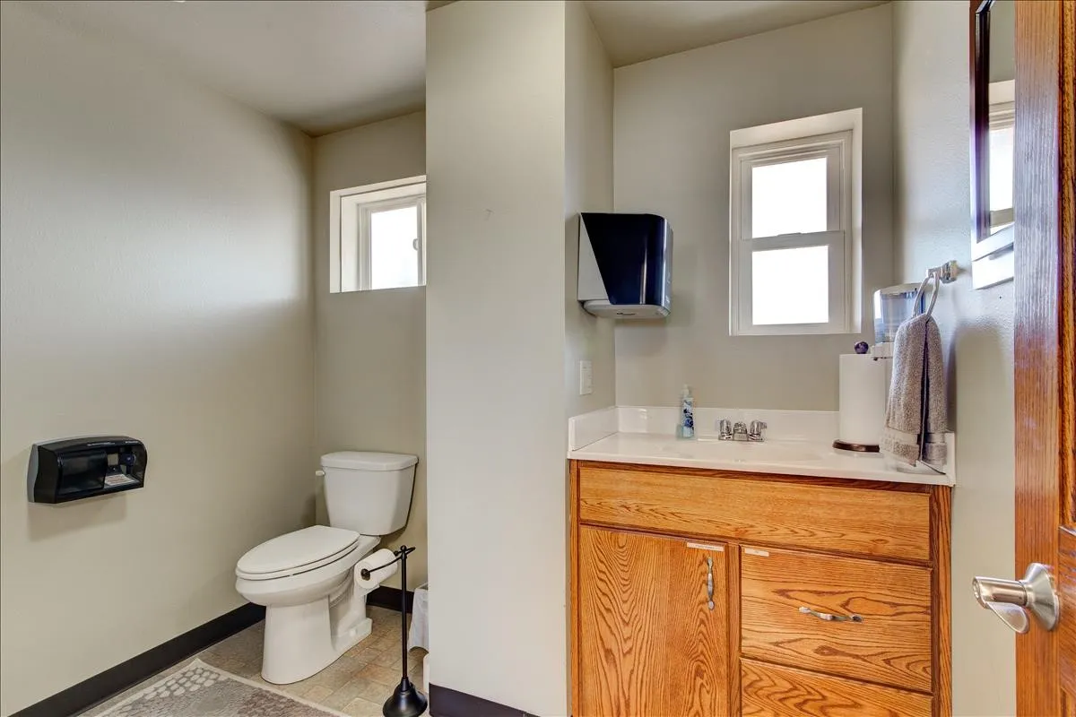 (2) private restrooms on main level