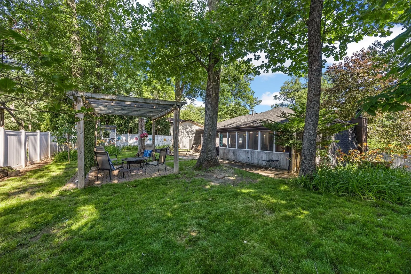 Back of home and yard