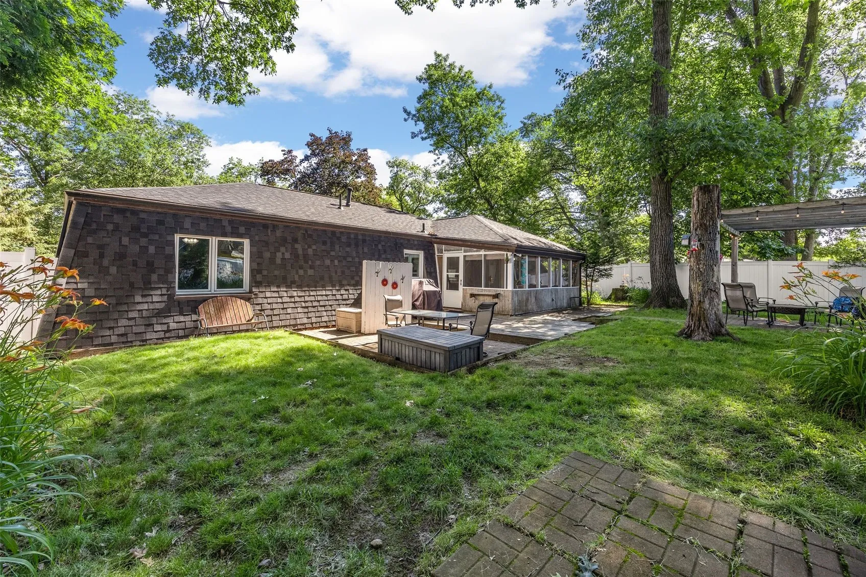 Back of home and yard