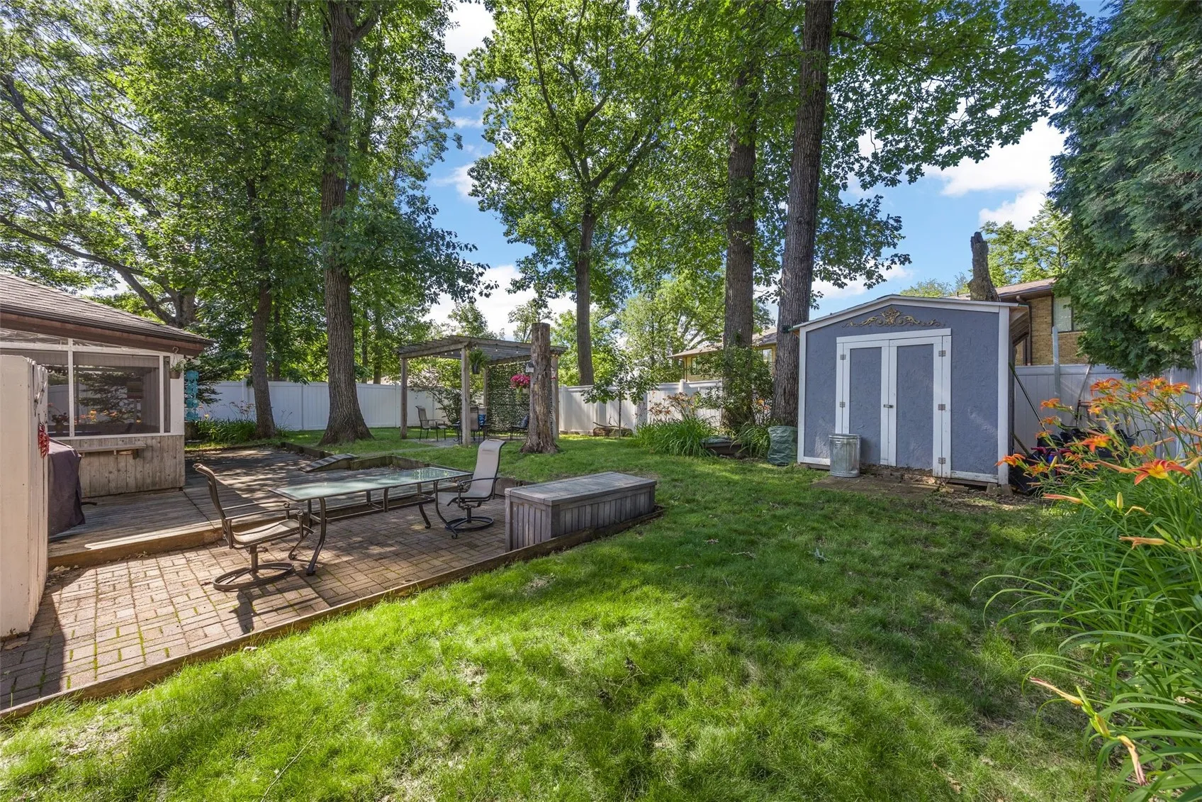 Back of home and yard