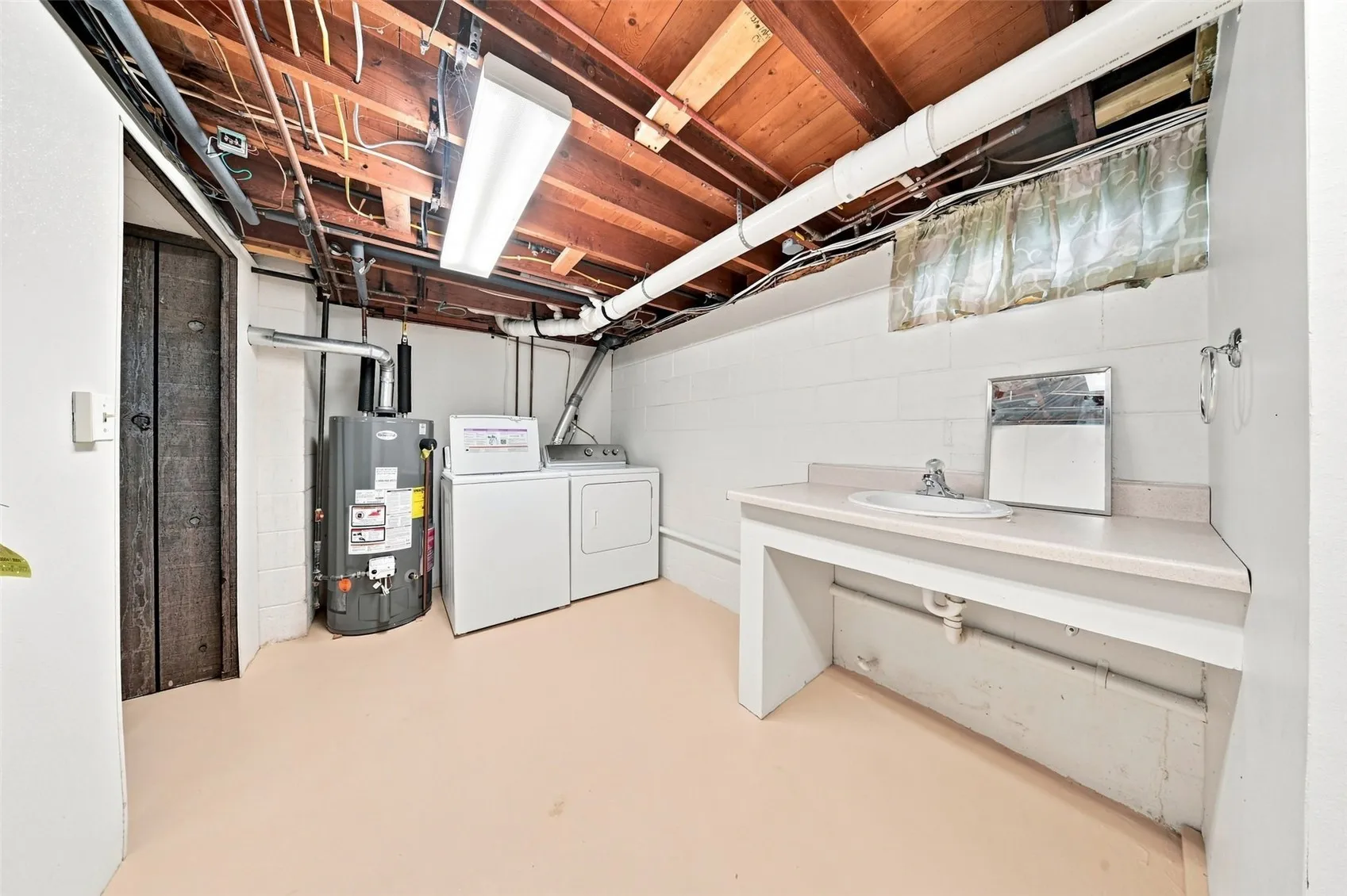 Basement laundry