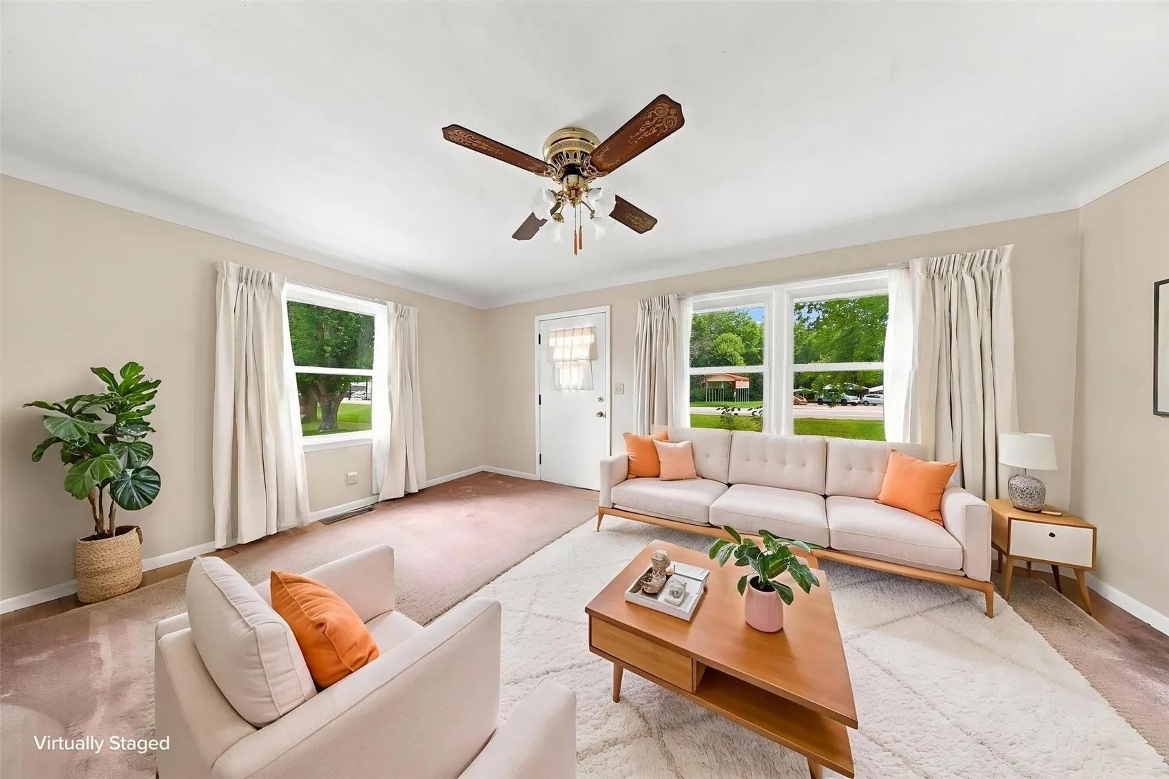 Virtually Staged Living Room