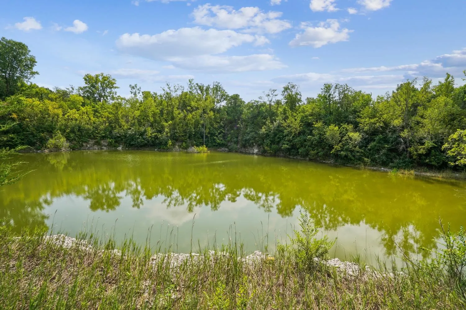 Zero Entry area of pond facing North East