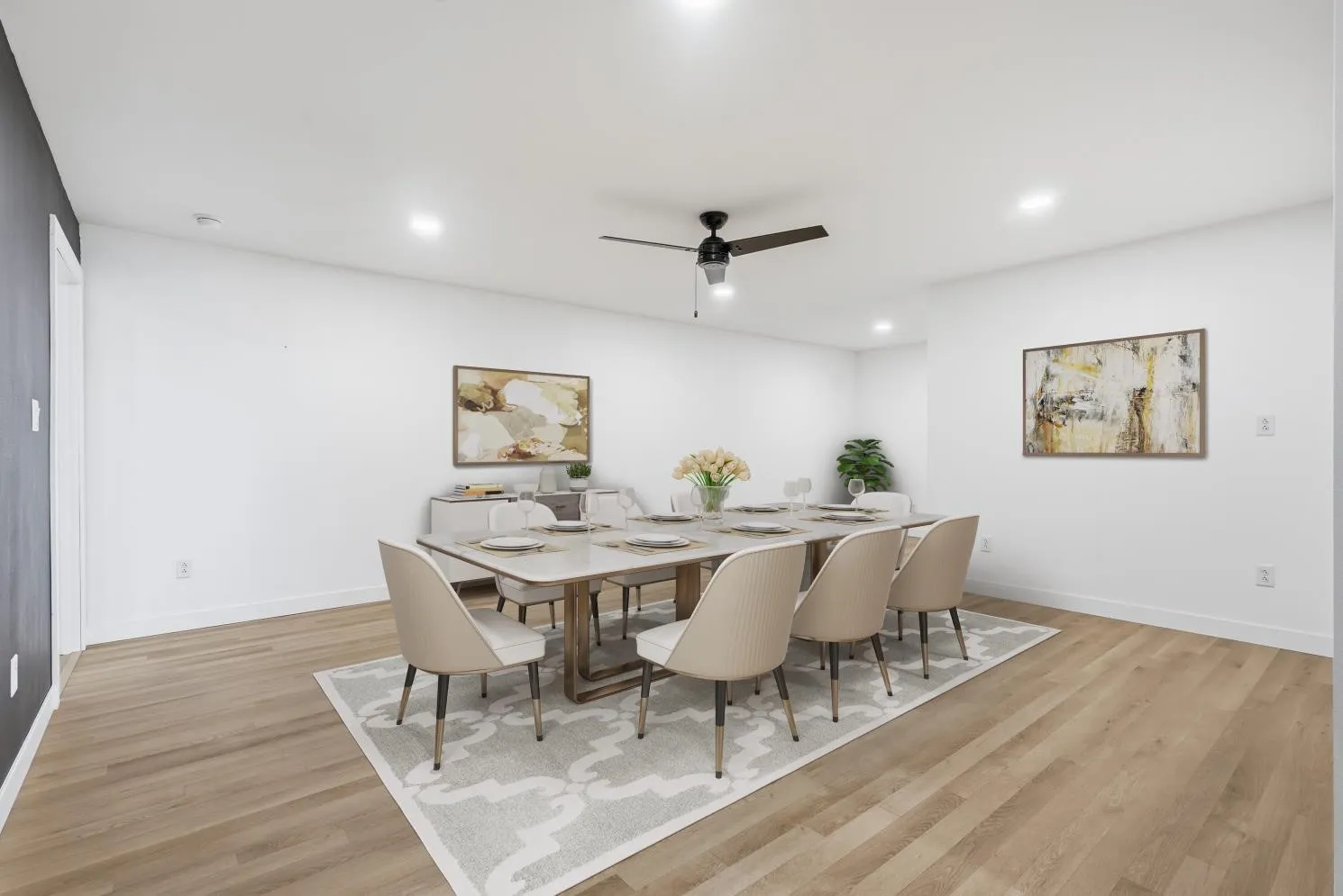 Virtually Staged Dining Room