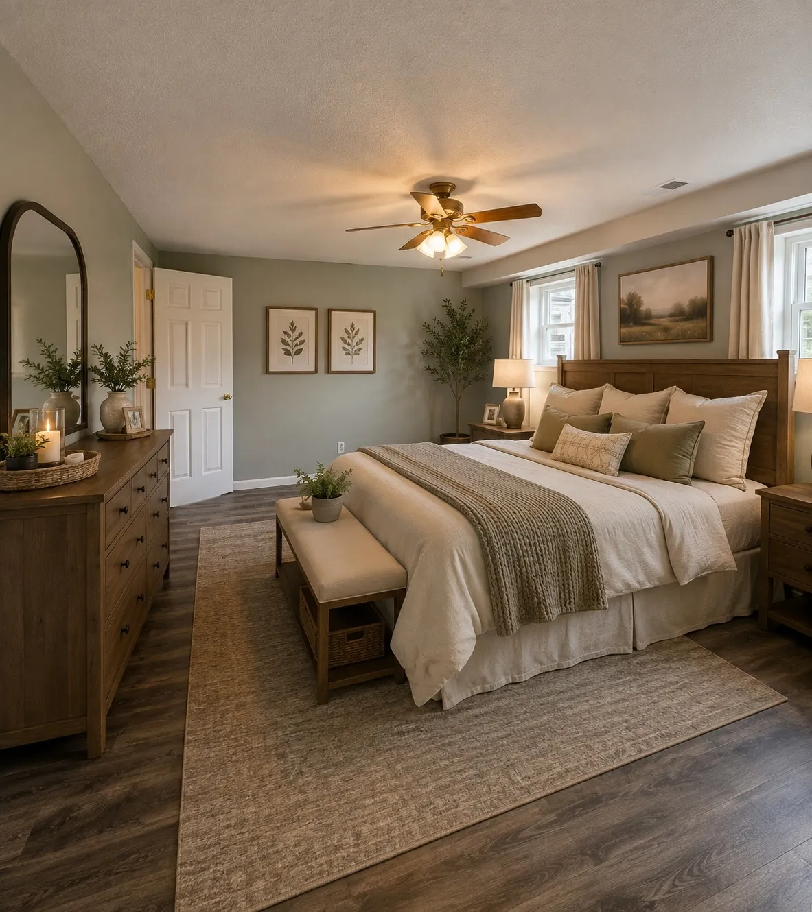 AI photo of primary or guest room