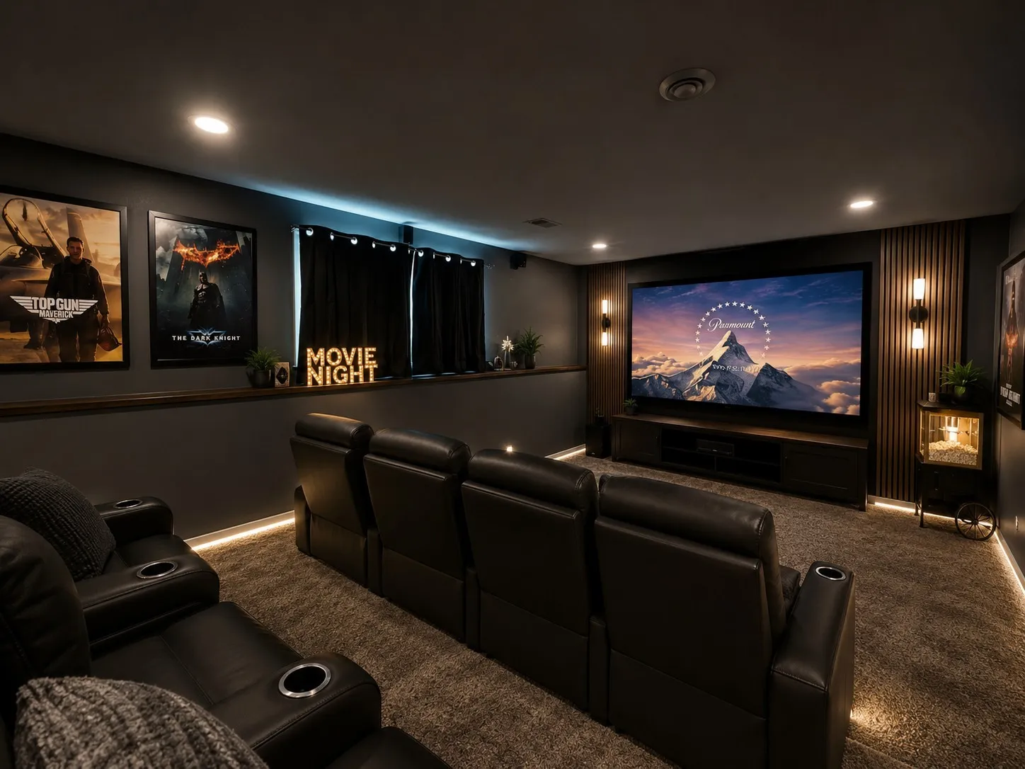 AI photo of theater room with surround system