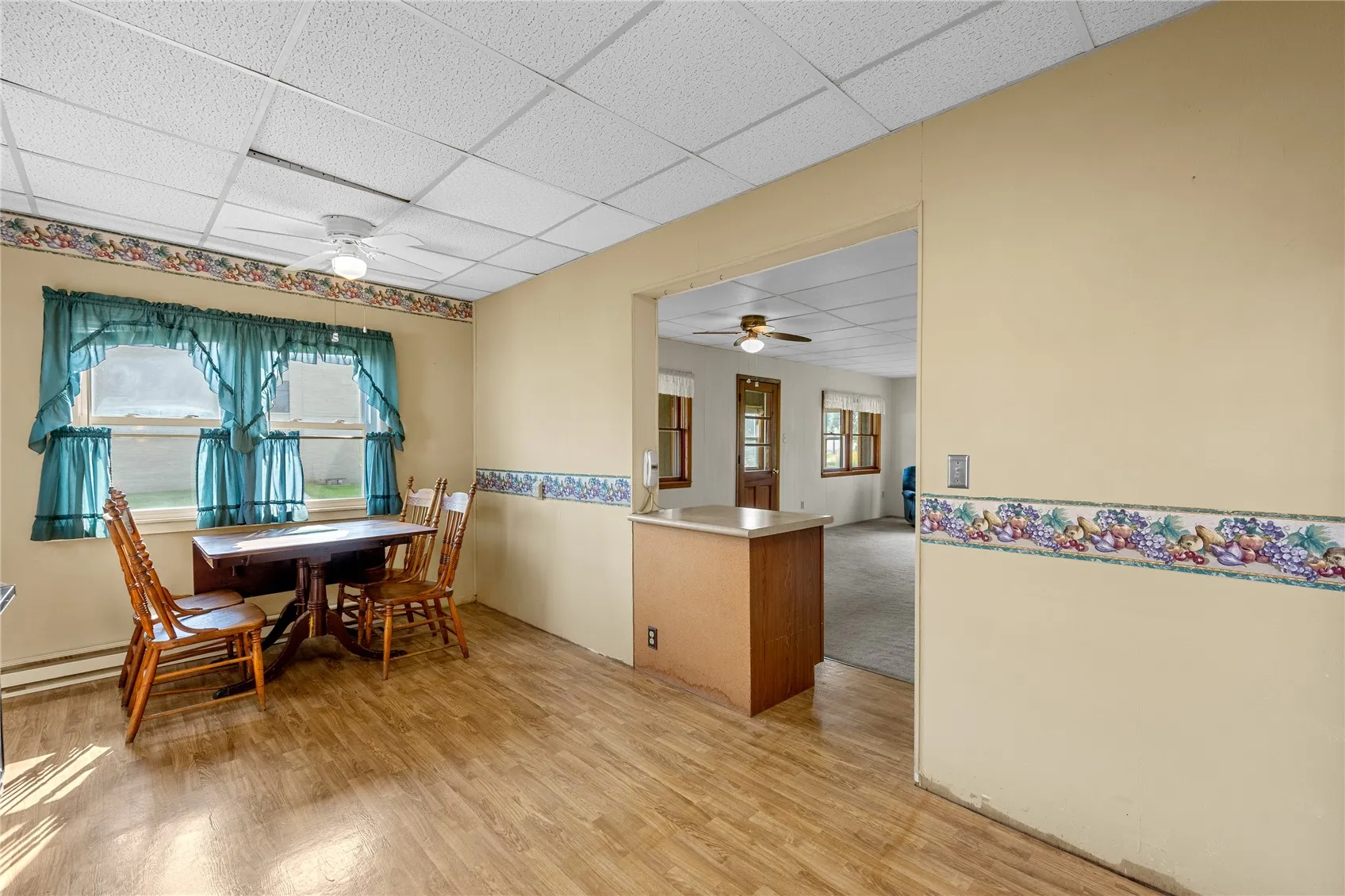 Kitchen with eat-in area.