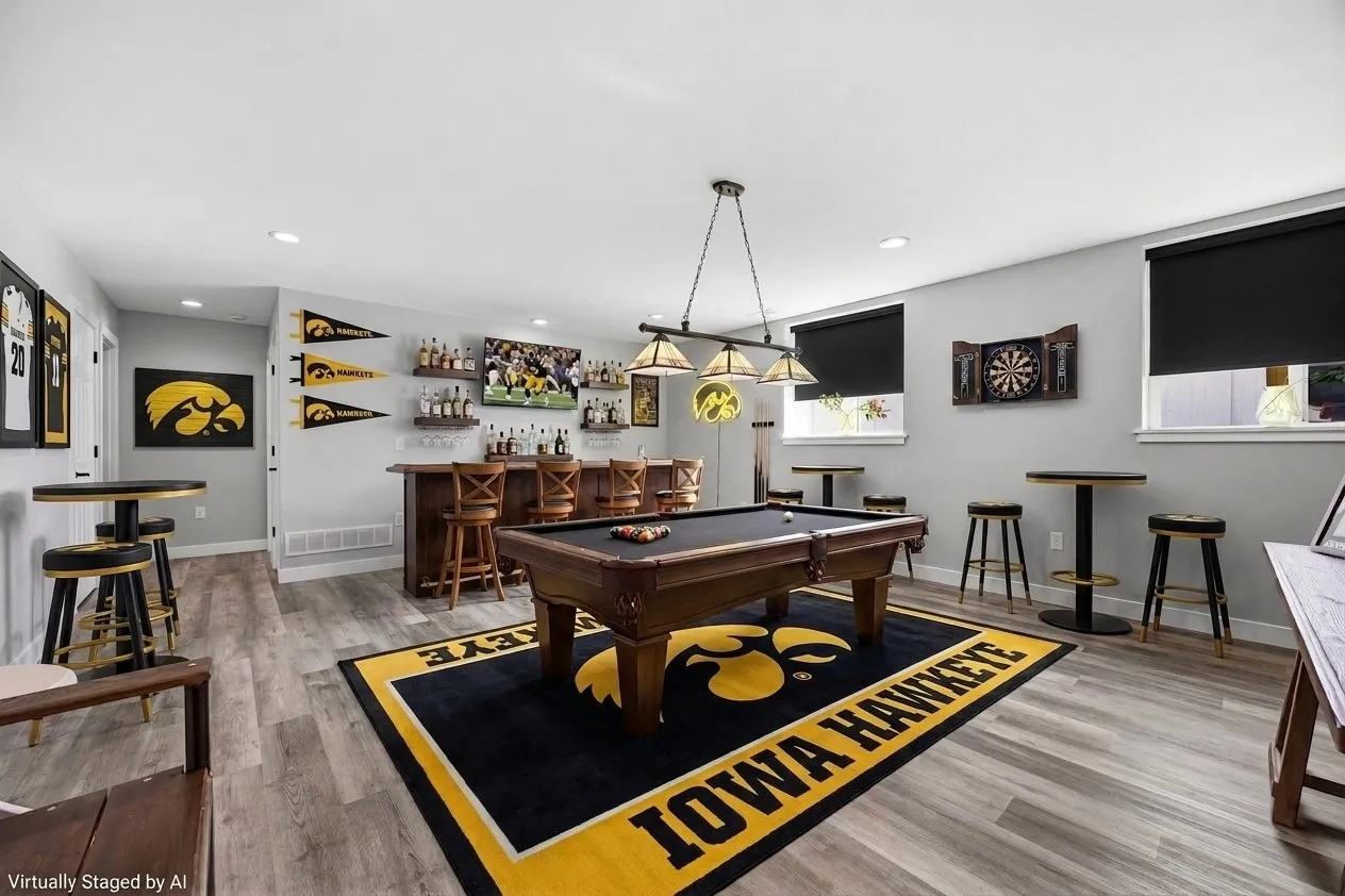 Rec Room Staged