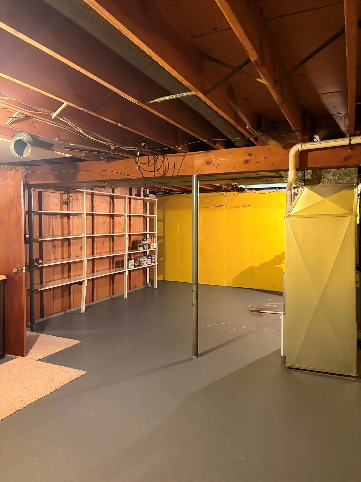basement utilities/storage room