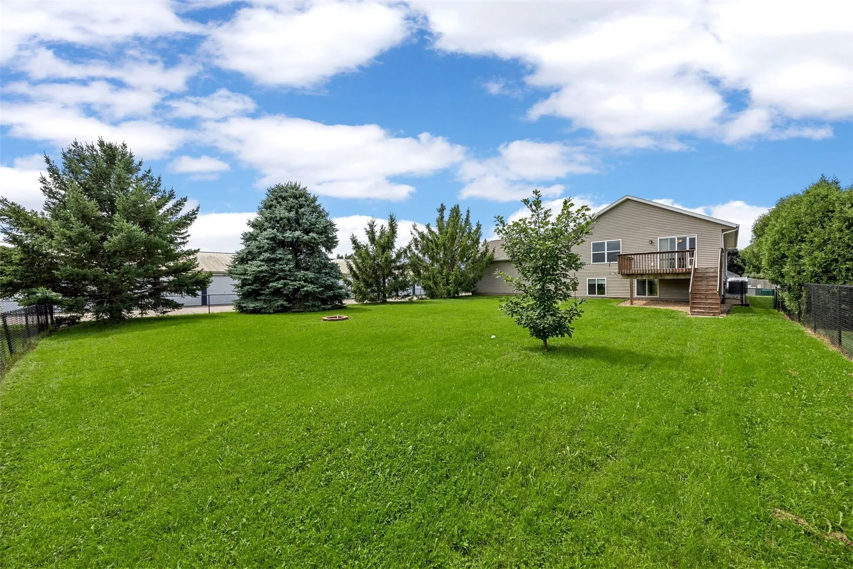 Large fenced in yard