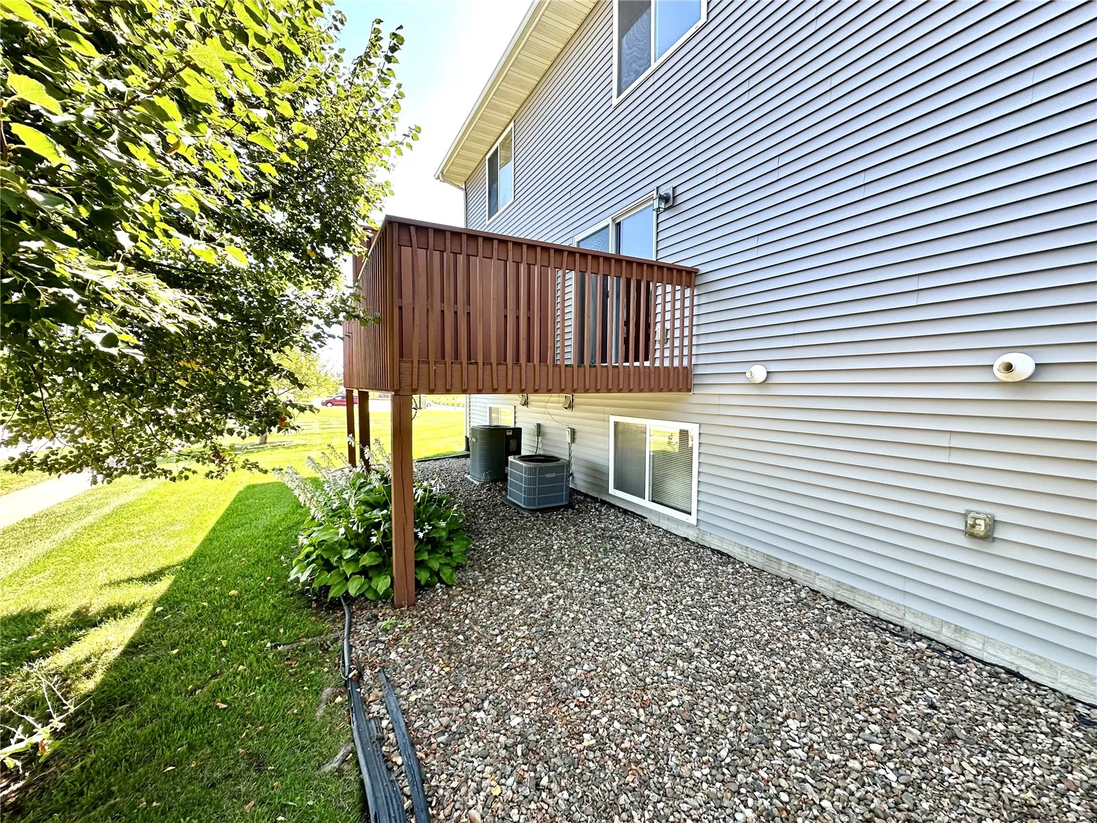 Exterior Deck with fresh staining.