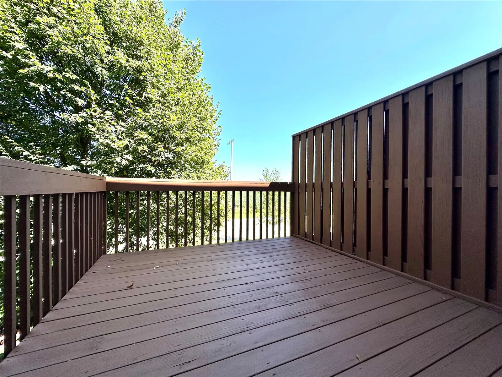 Deck Off the Living Room.