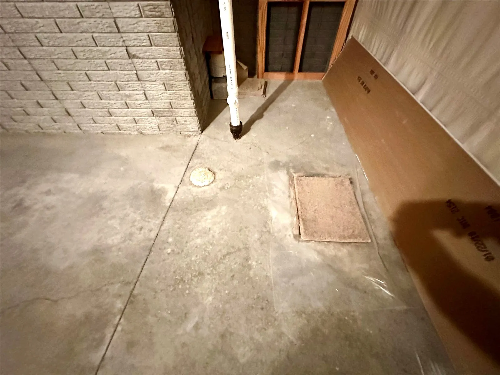Underground Rough-In Plumbing in Lower Level Future Bath.