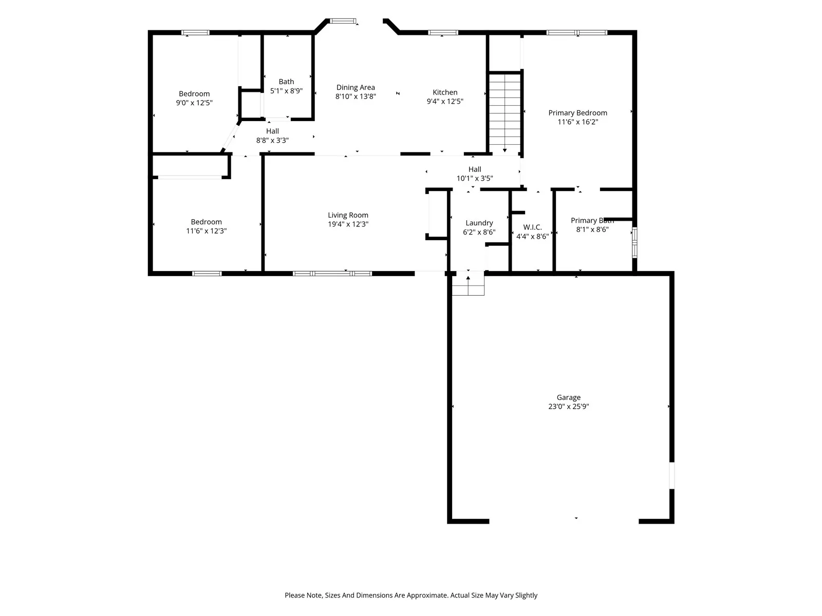 Upper leve of house to include garage.