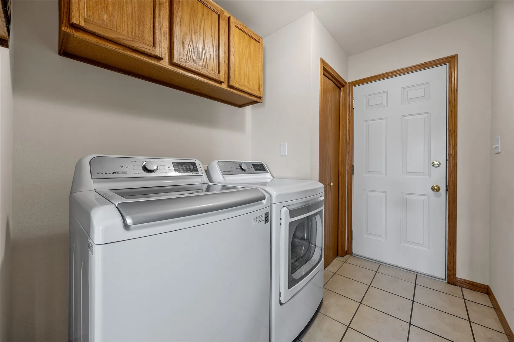 Washer and drier are located on first floor by garage entry.