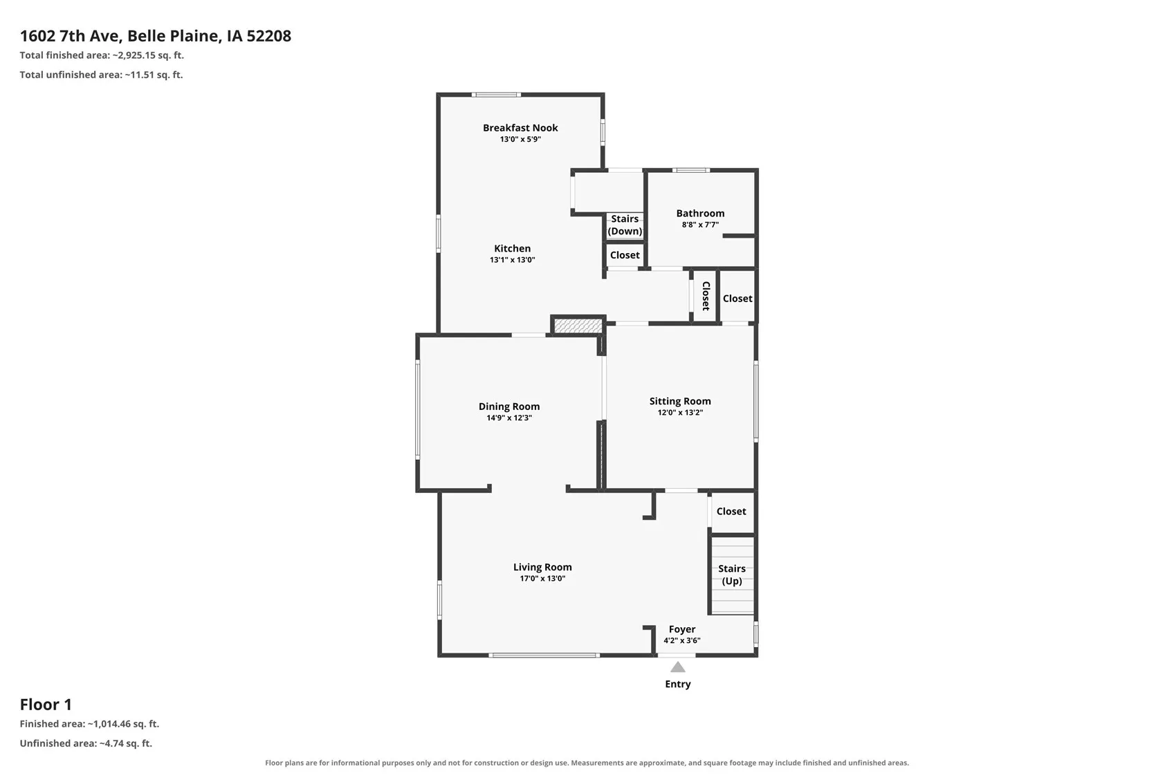 Main Level Floor Plan