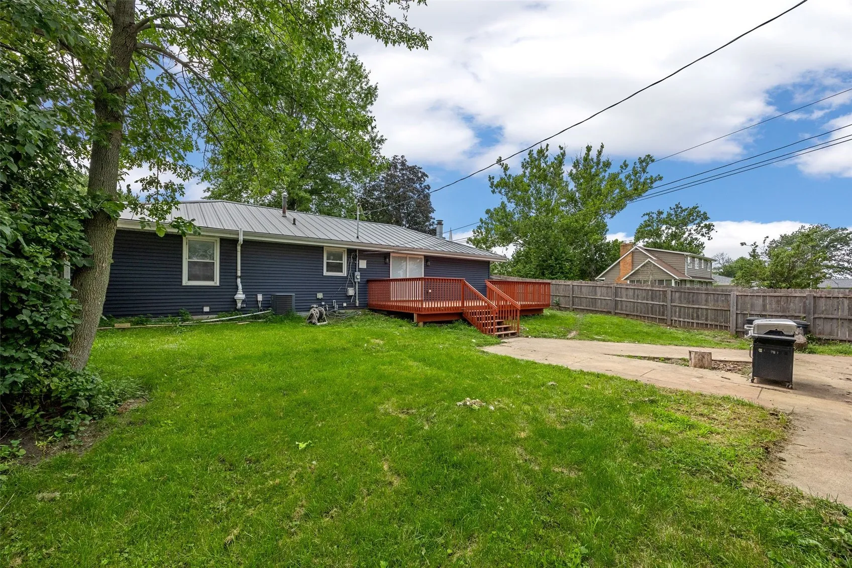 Large fenced back yard