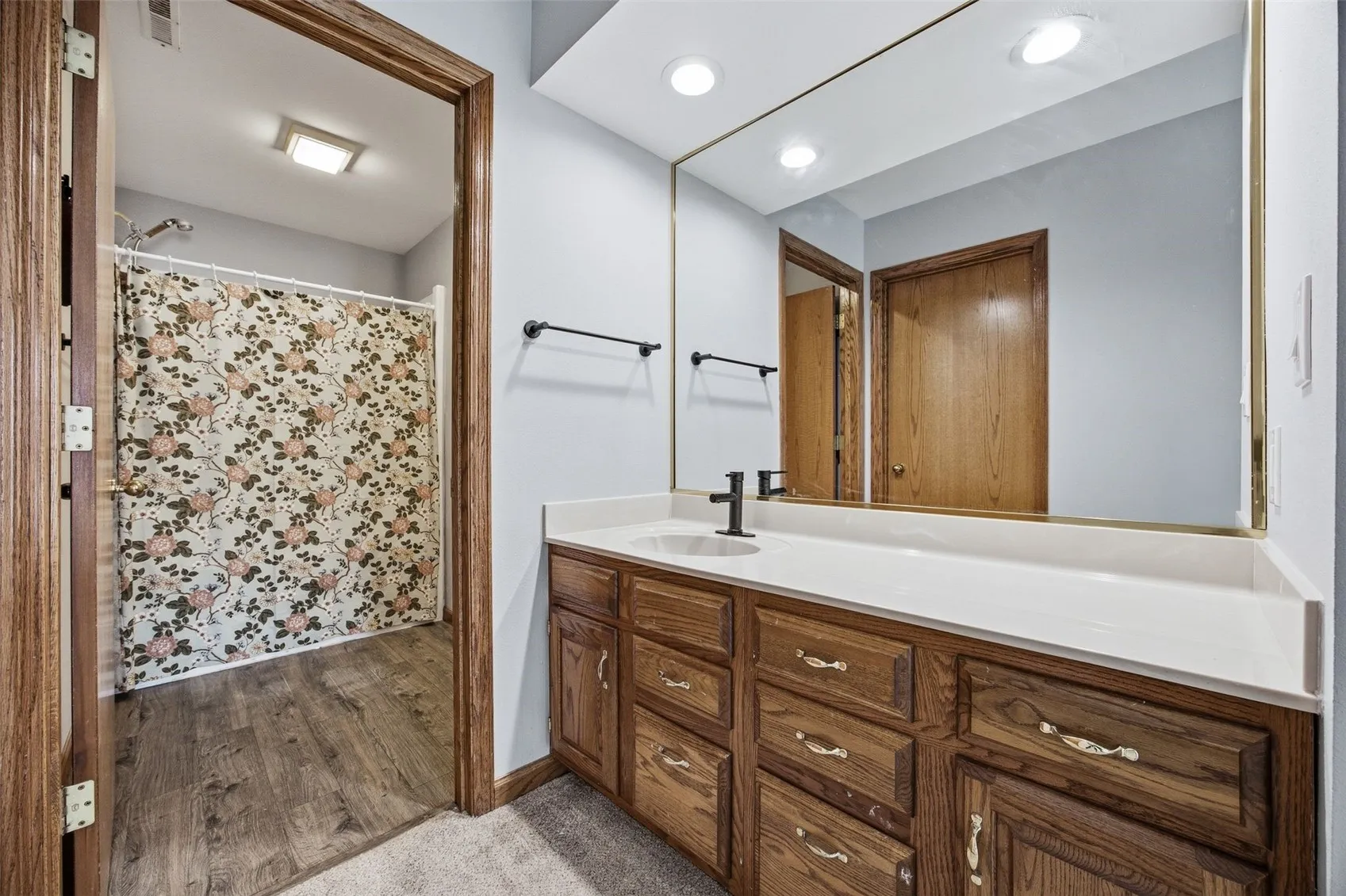 you will be the FIRST to use this brand new walk in shower in the primary bathroom