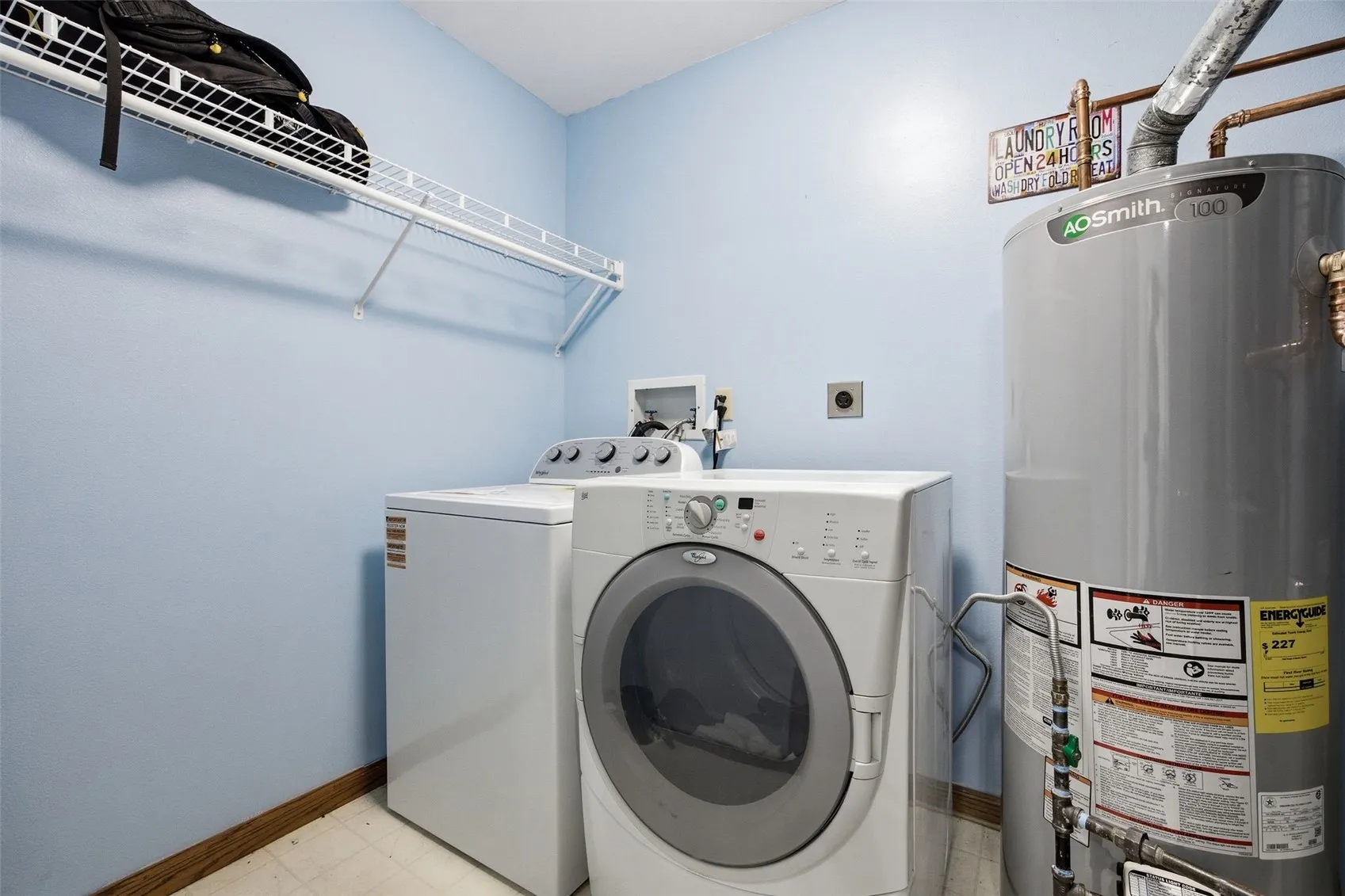 convenient main level laundry room.