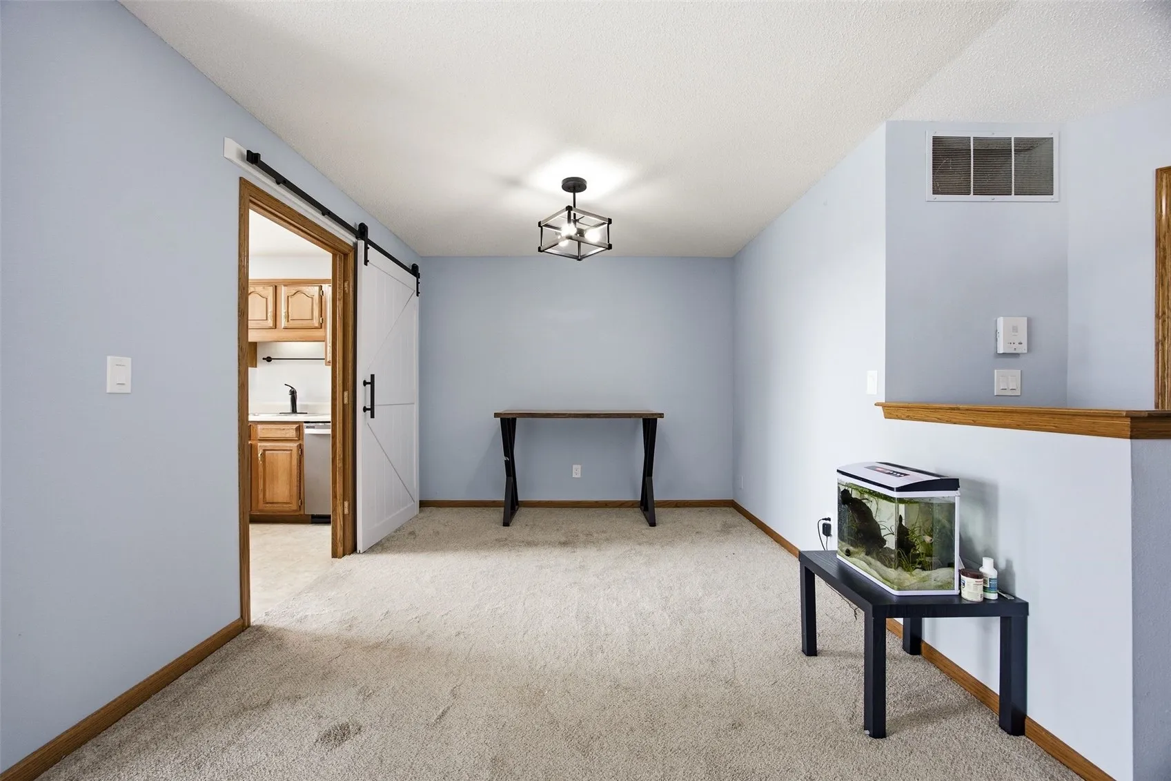 updated dining room light fixture & new entry flooring