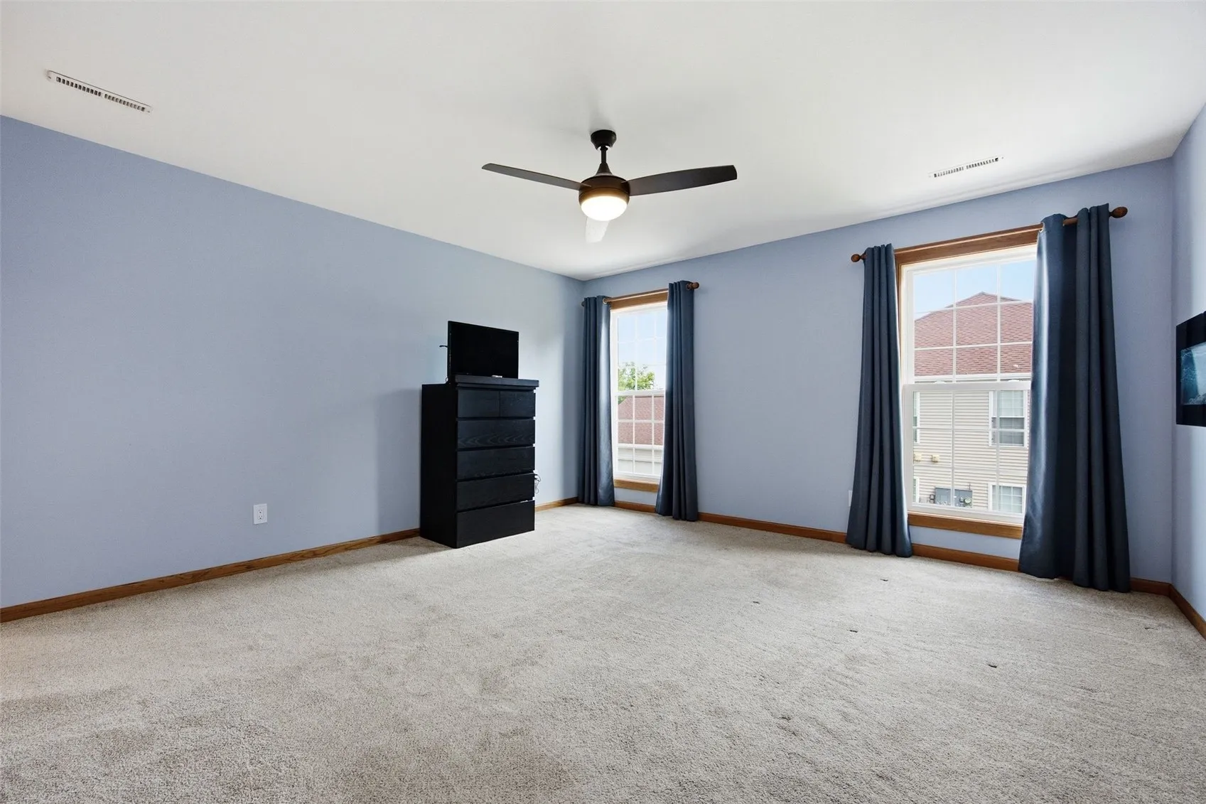 spacious primary bedroom complete with ensuite