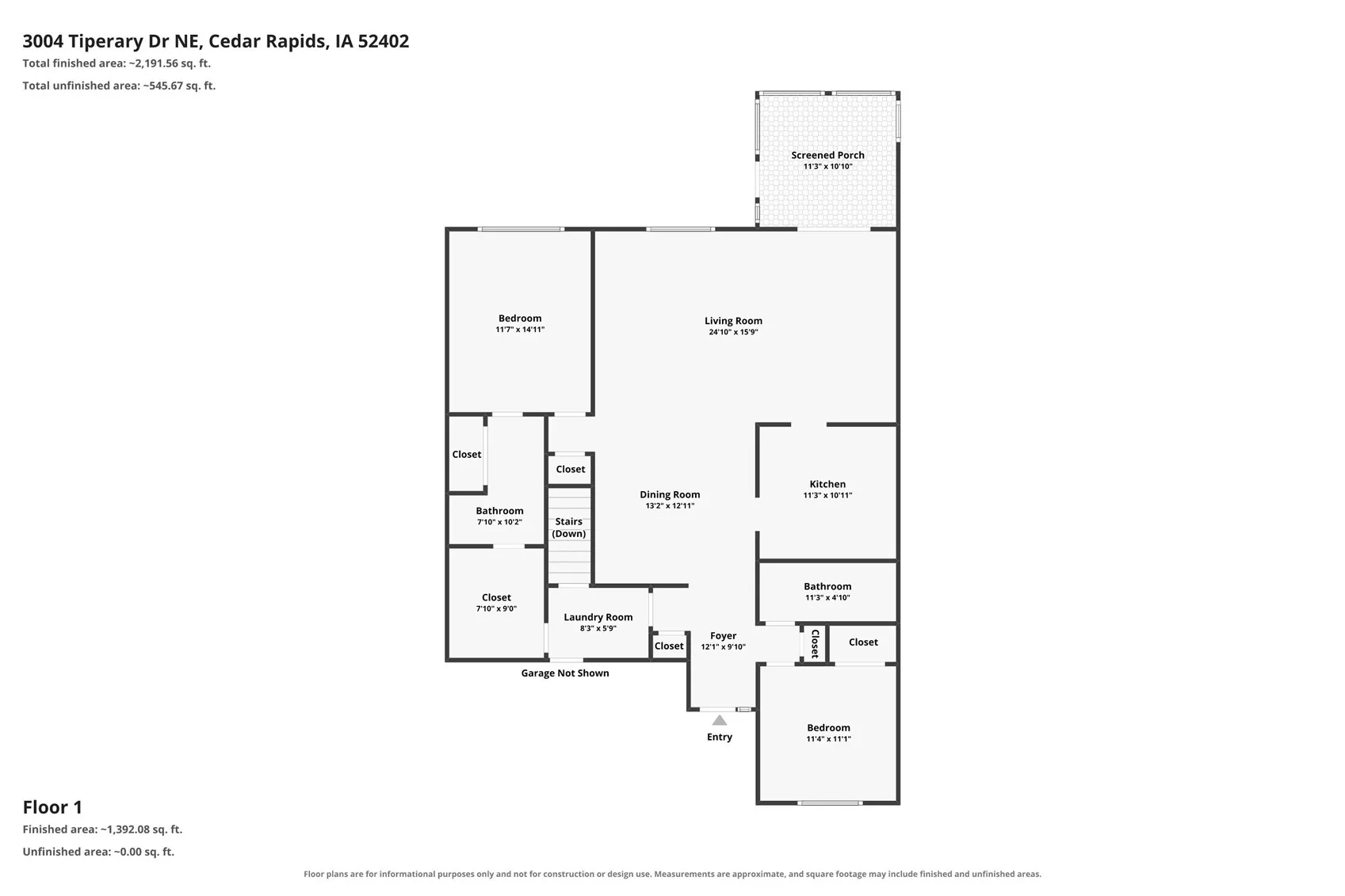 Main level floor plan