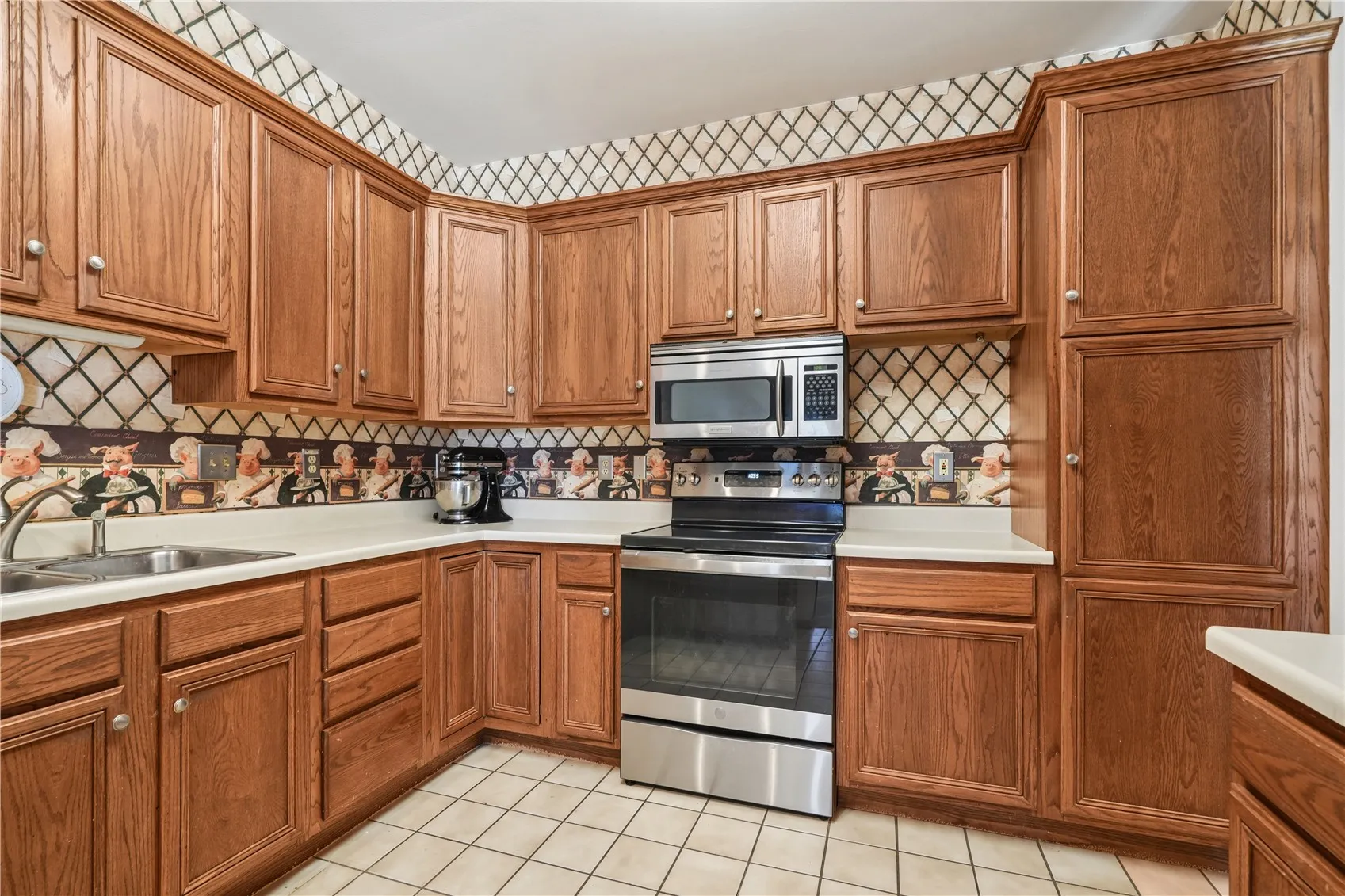 Ample storage and countertop space