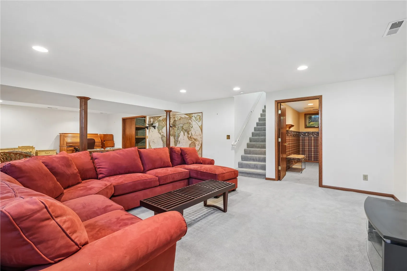 Lower level rec room