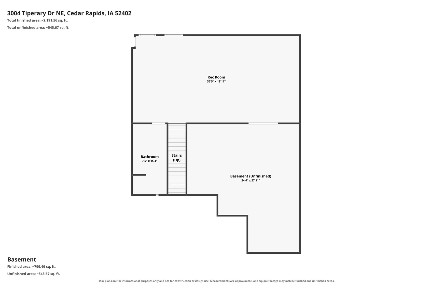 Basement floor plan