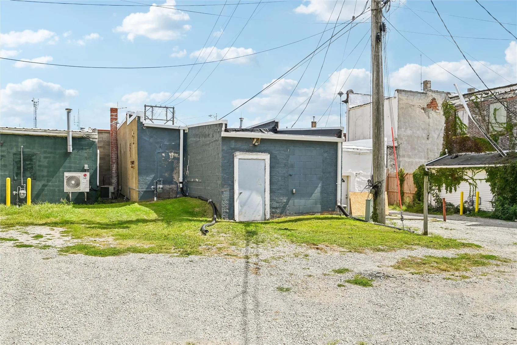 Backside and alley area