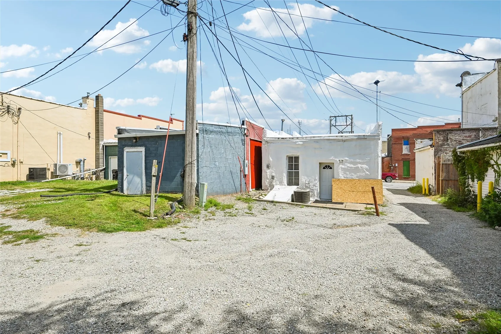 Backside and alley area