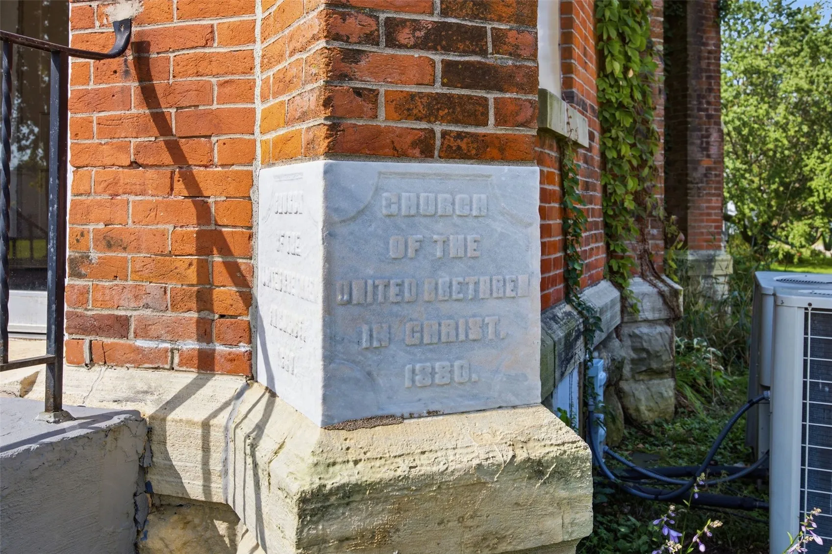 Corner stone from 1880 dedication.