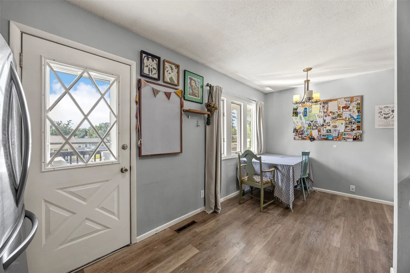 Door in kitchen to backyard deck