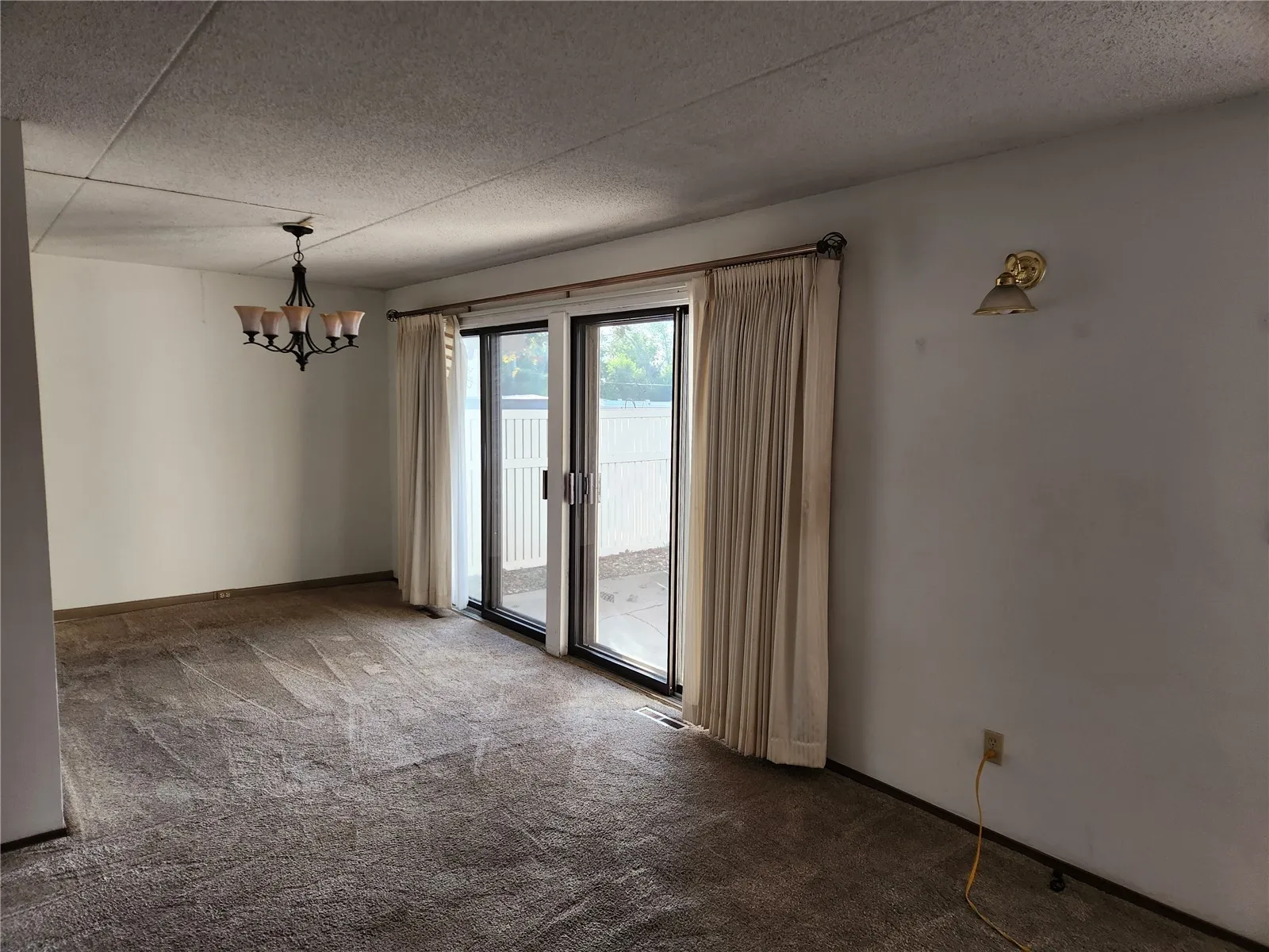 Dining Room with sliders to private patio