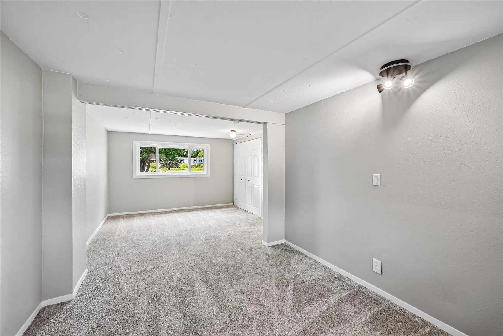 Lower level bedroom & closet