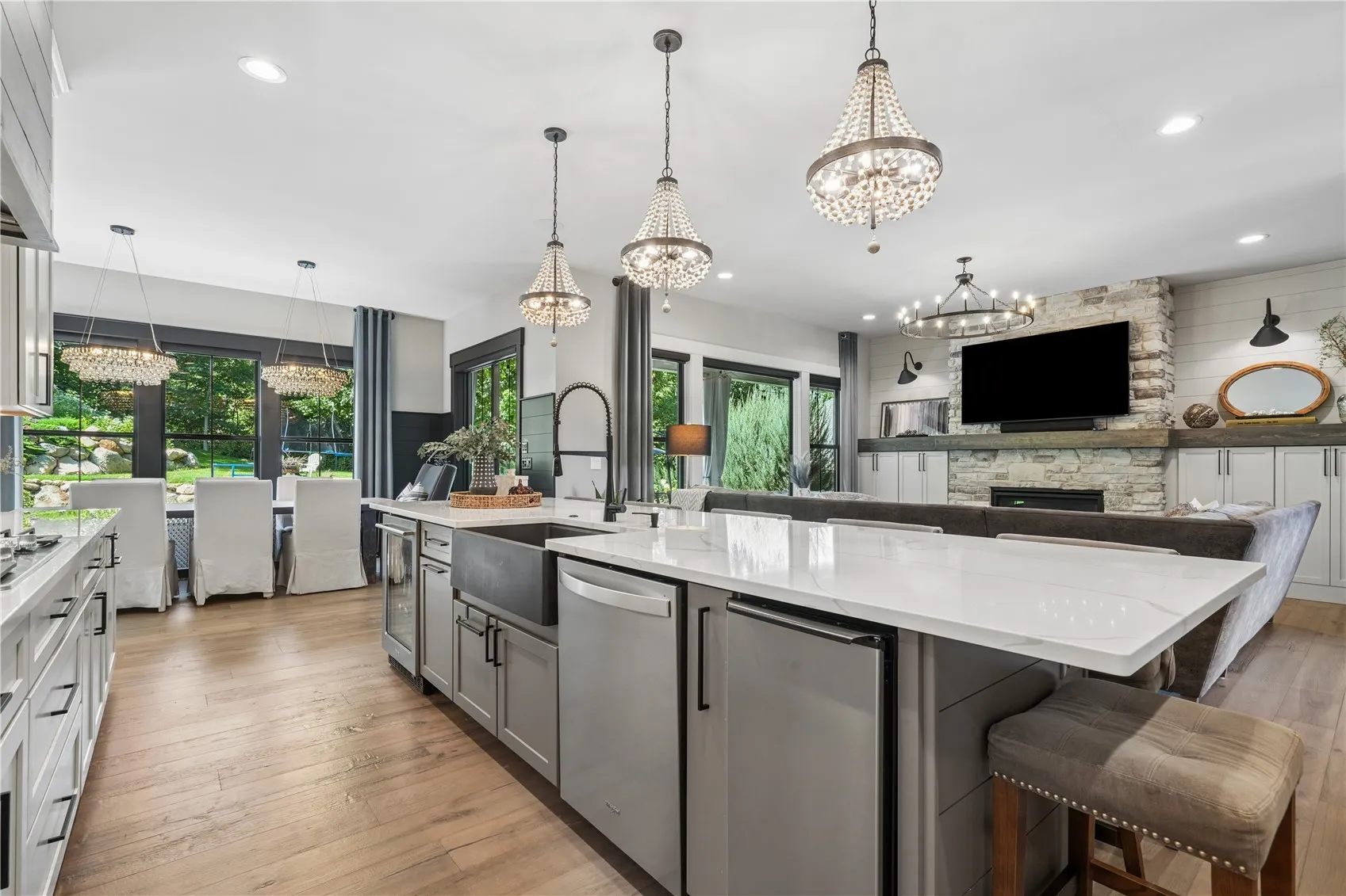 Careful consideration to all the finishes. The lights are one prime example.