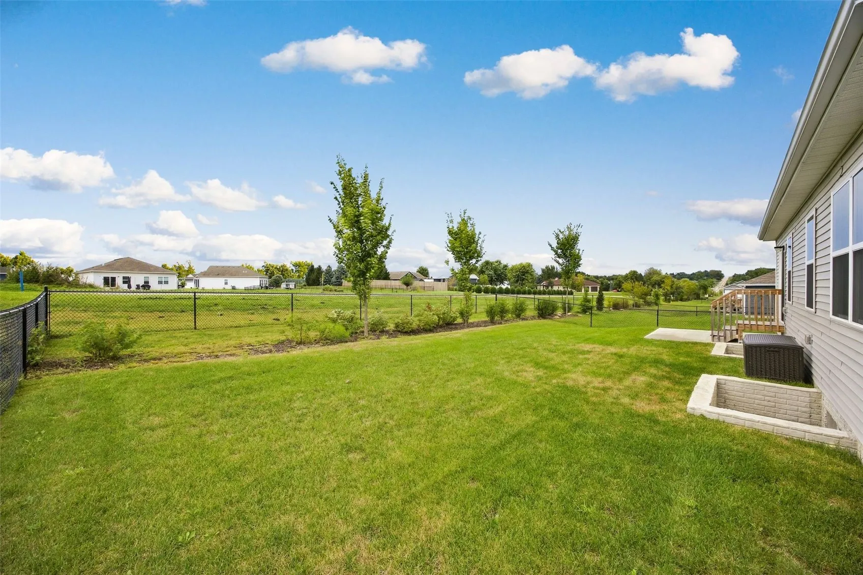 Fenced-in backyard