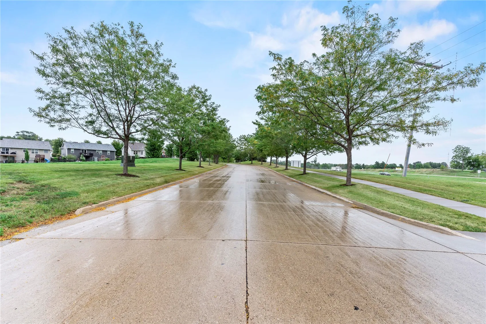 Lots of sidewalk to walk around development