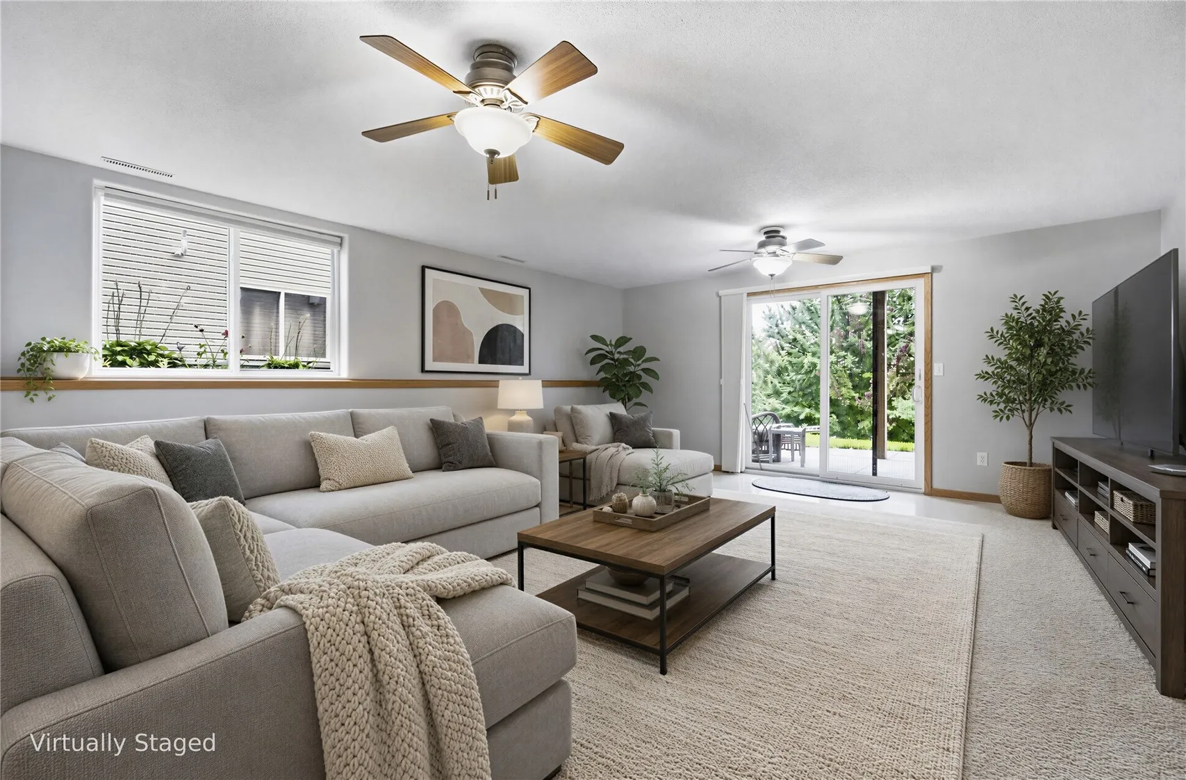 Virtually Staged lower living area