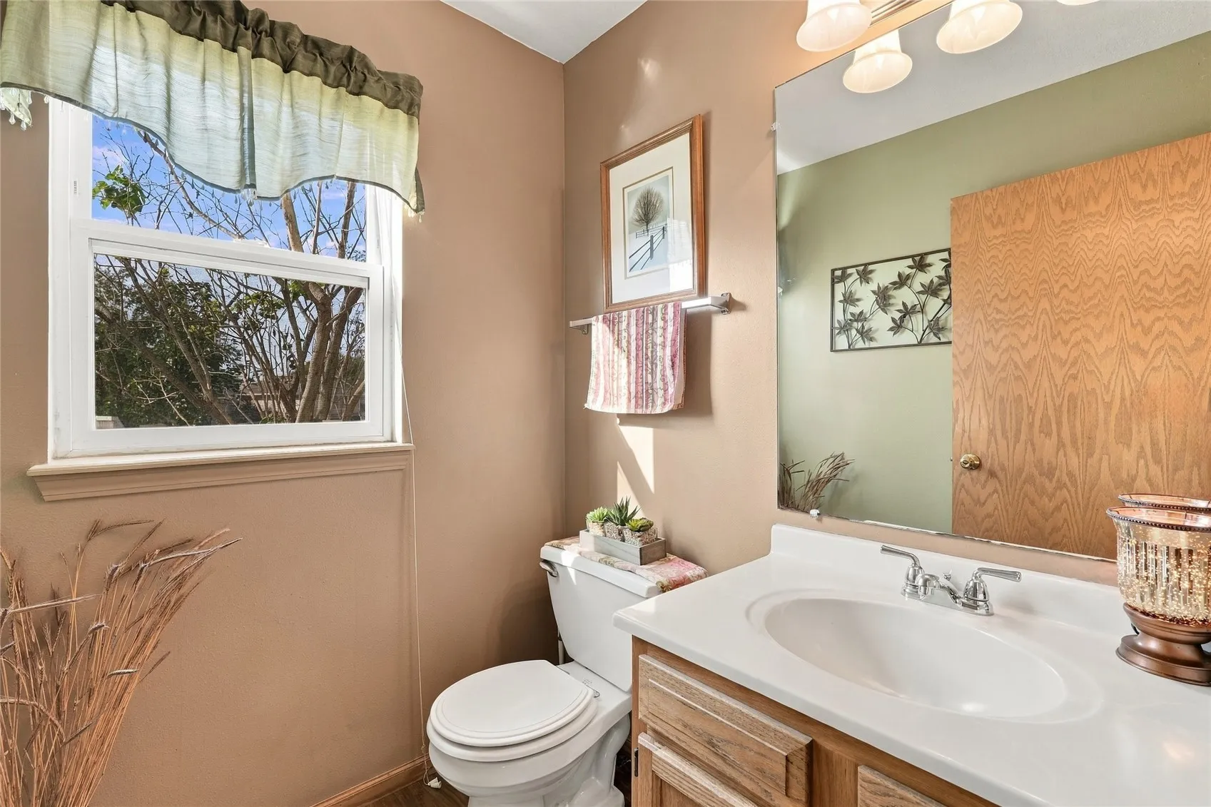 Half-bath on main level.