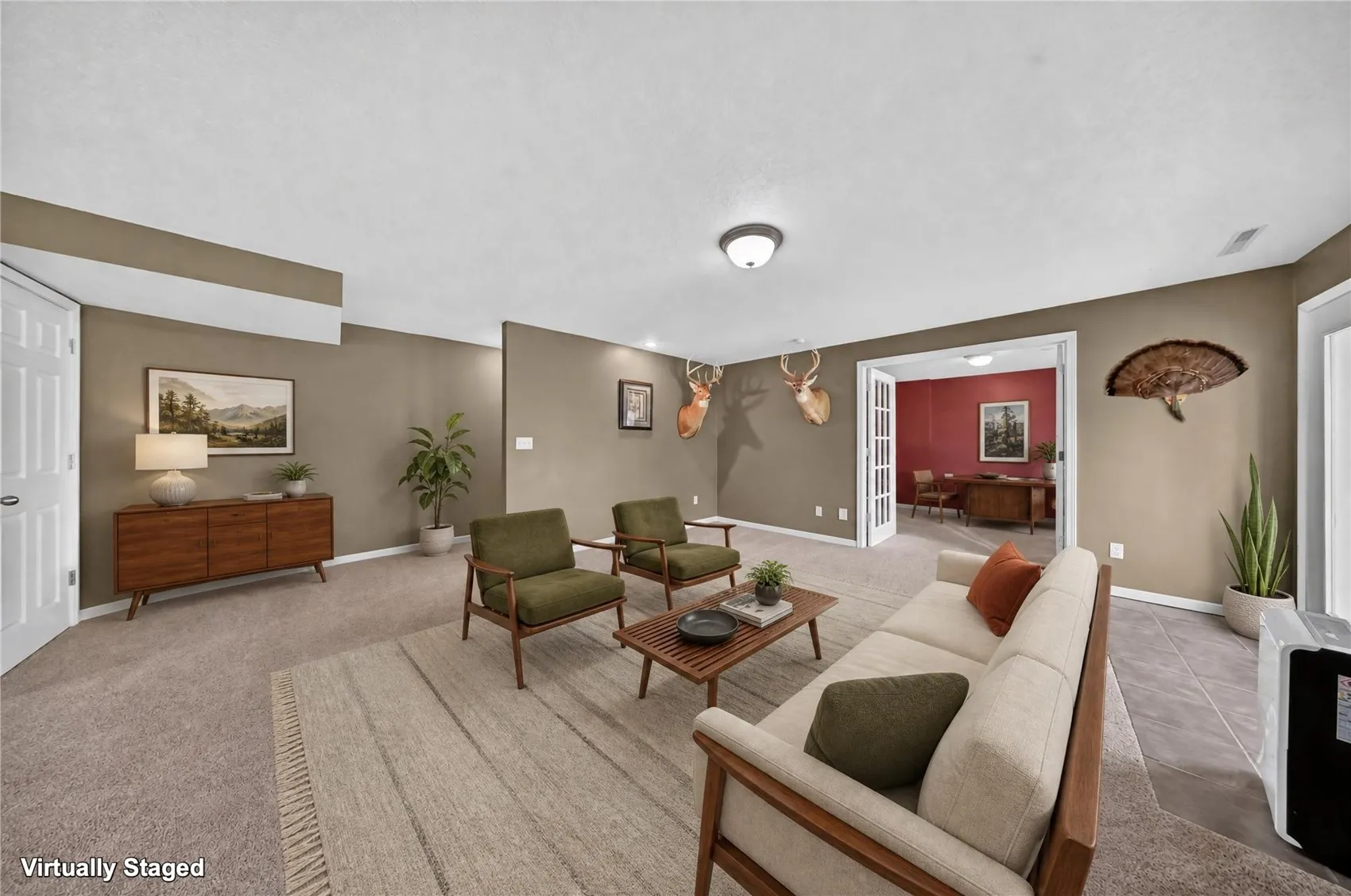 LL Family Room virtually staged