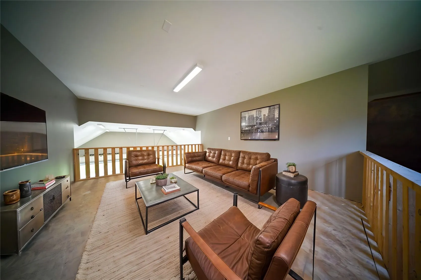 280 sf loft virtually staged in detached garage