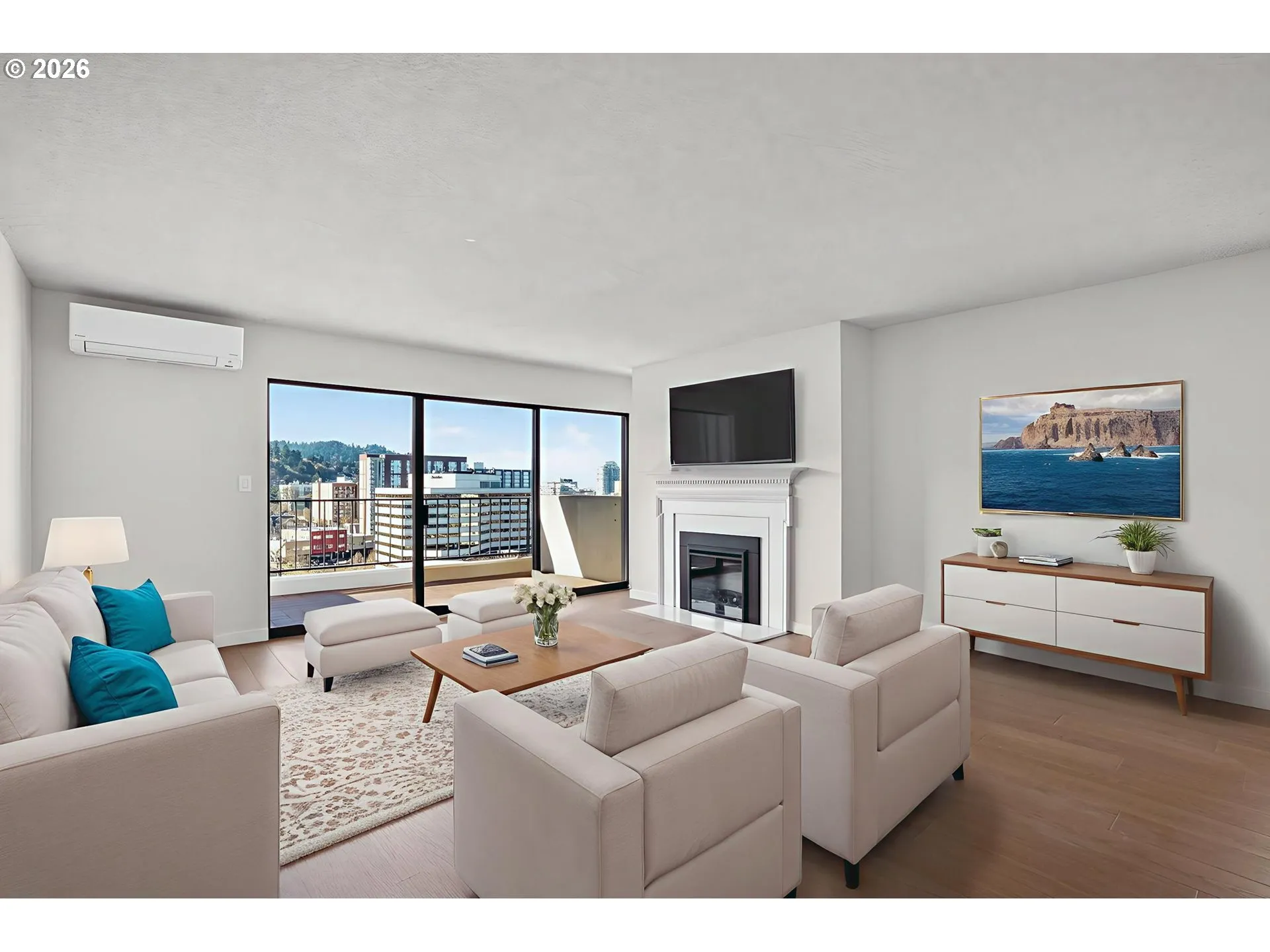 Living Room-Fireplace