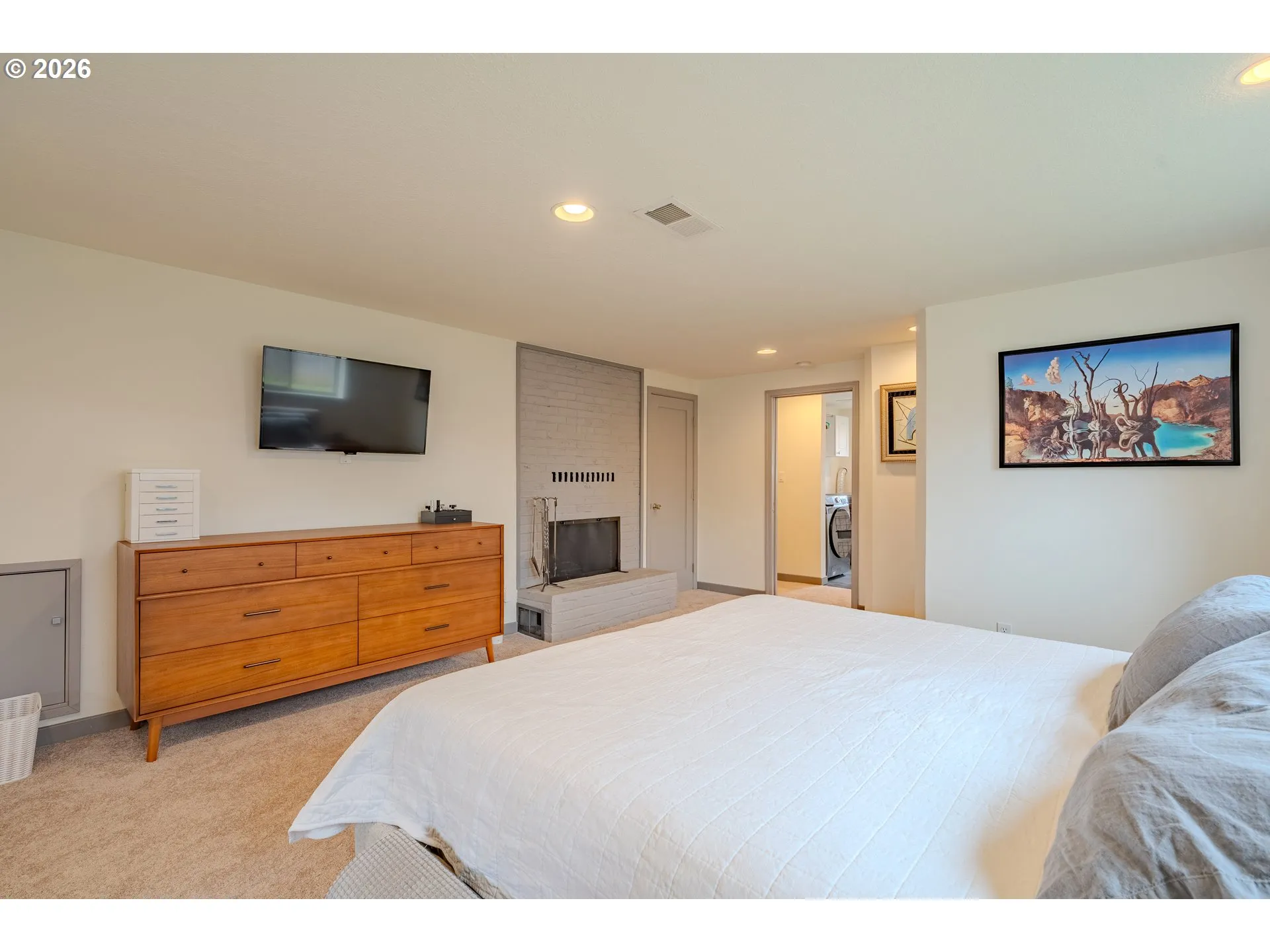 Primary Bedroom-Fireplace